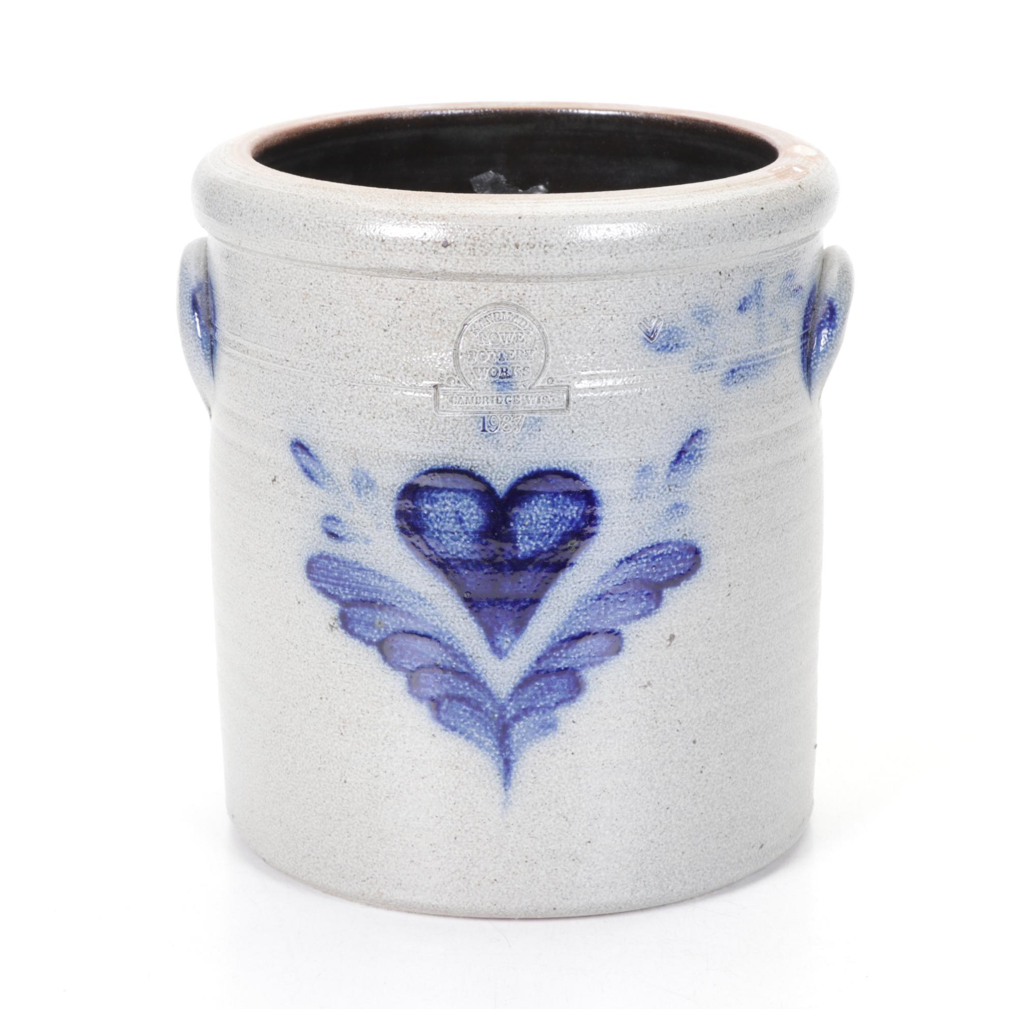 Rowe Pottery Works Stoneware Crock, 1987