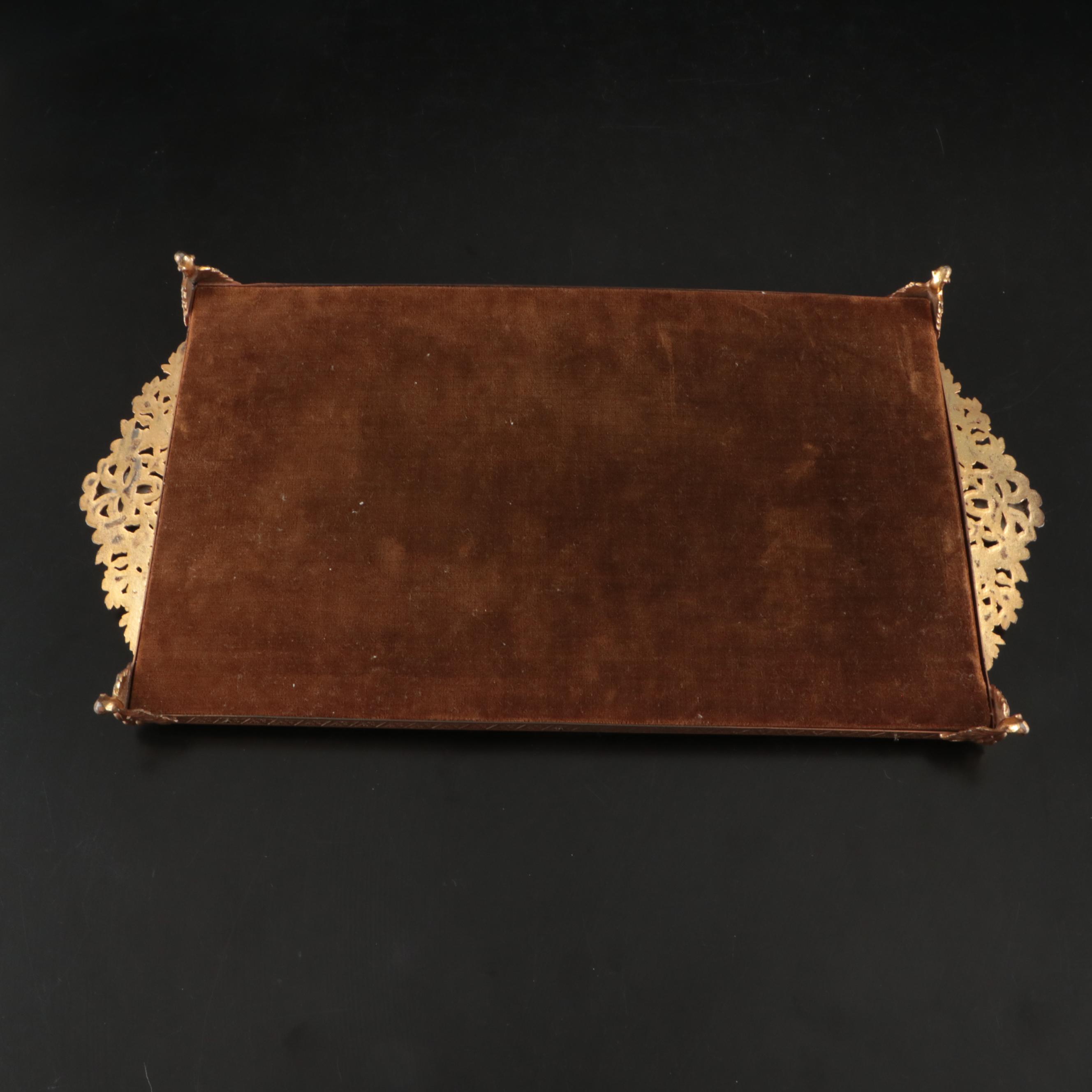 Silver Plate Vanity Set, Sessions Porcelain Clock, and More Vintage Vanity Décor