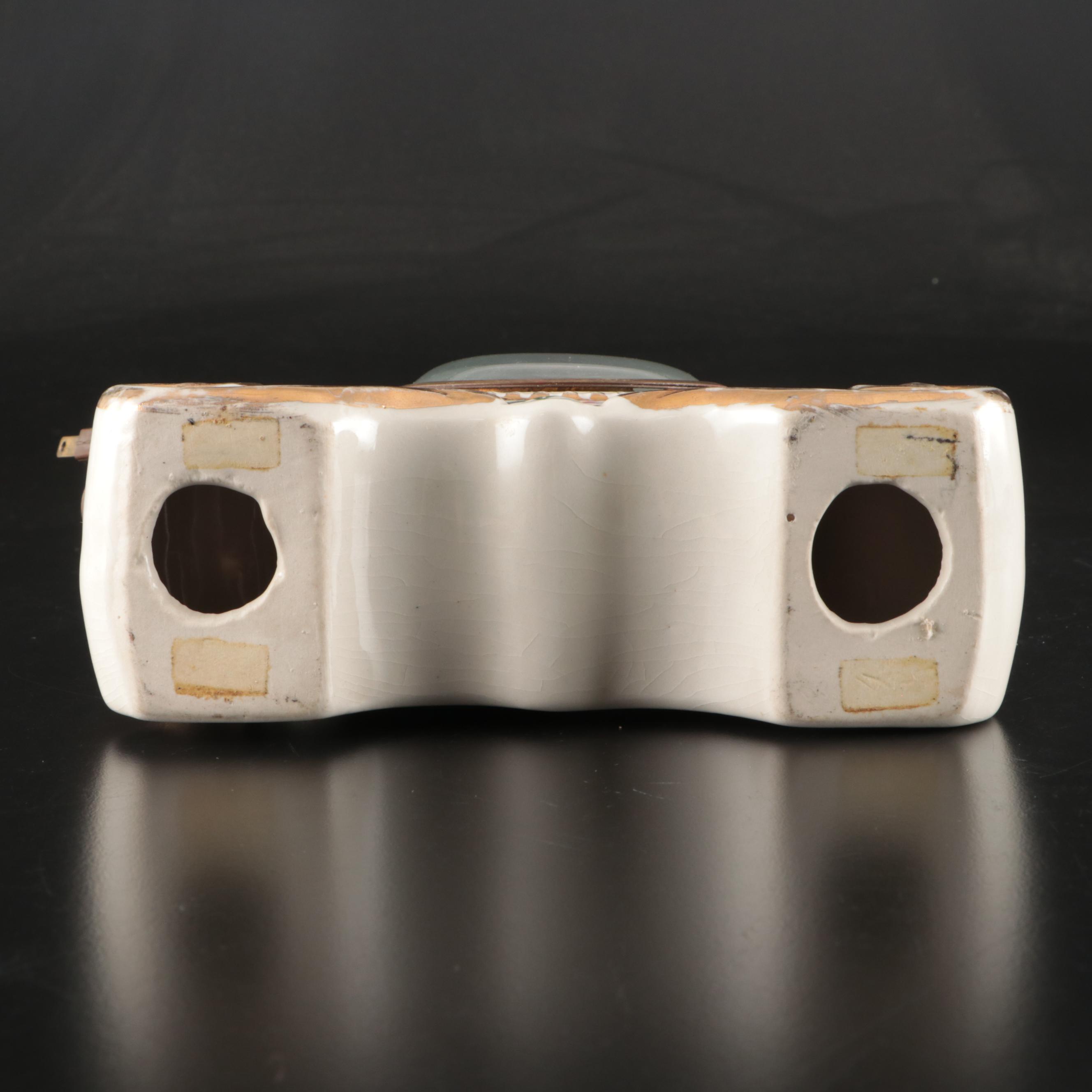 Silver Plate Vanity Set, Sessions Porcelain Clock, and More Vintage Vanity Décor