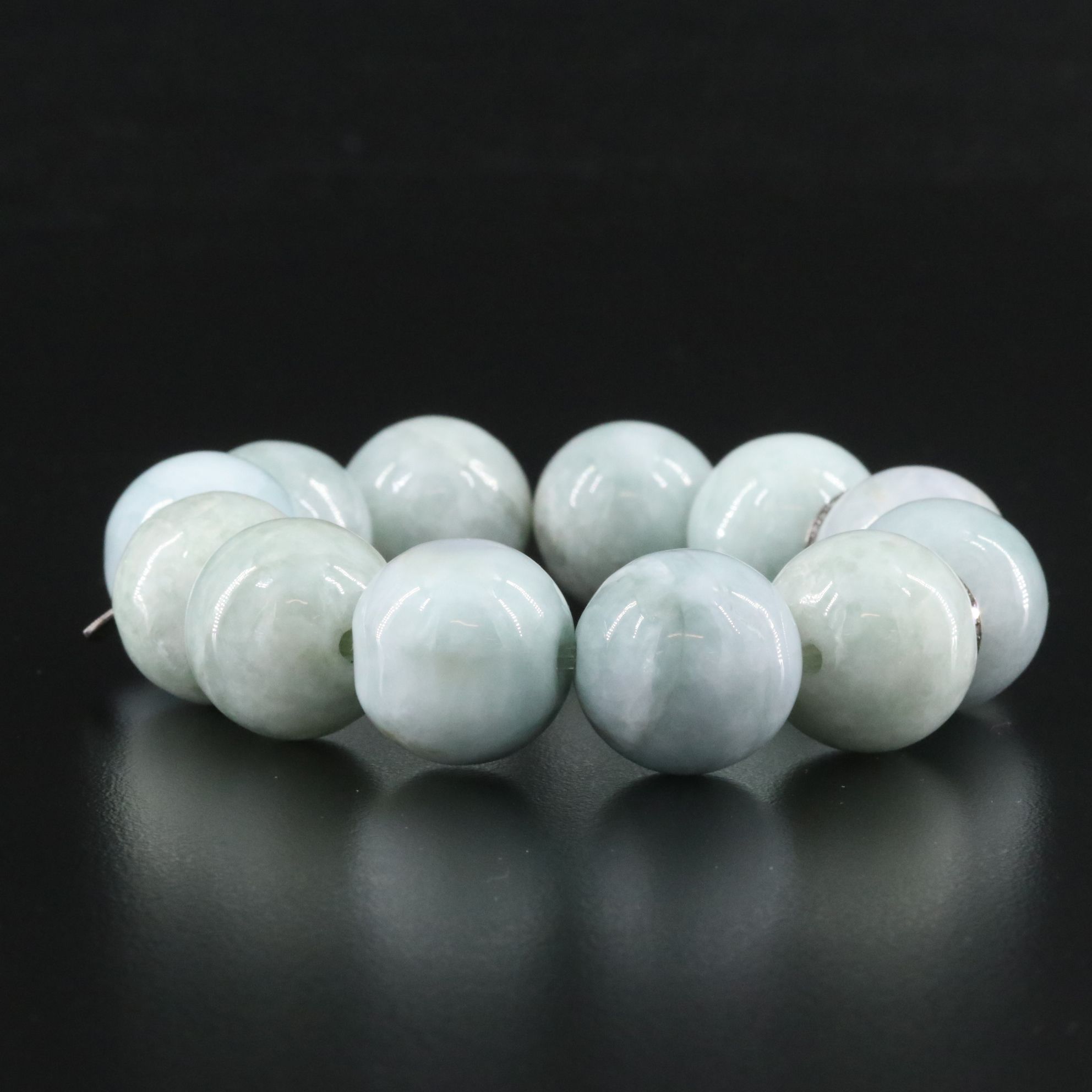 Sheryl Lowe Sterling Aquamarine and Diamond Bracelet