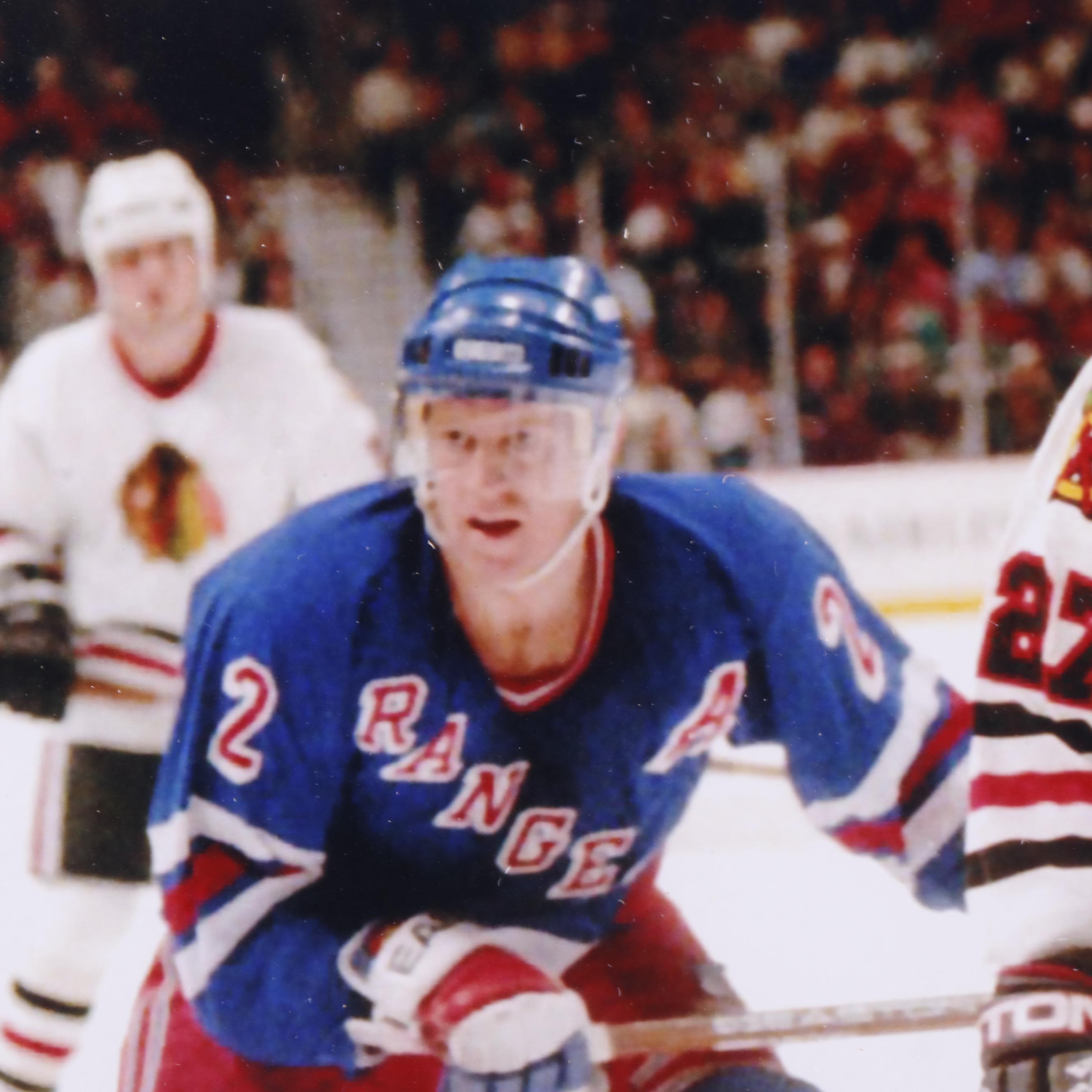 Jeremy Roenick Signed Chicago Blackhawks Hockey Print in Matted Frame, JSA