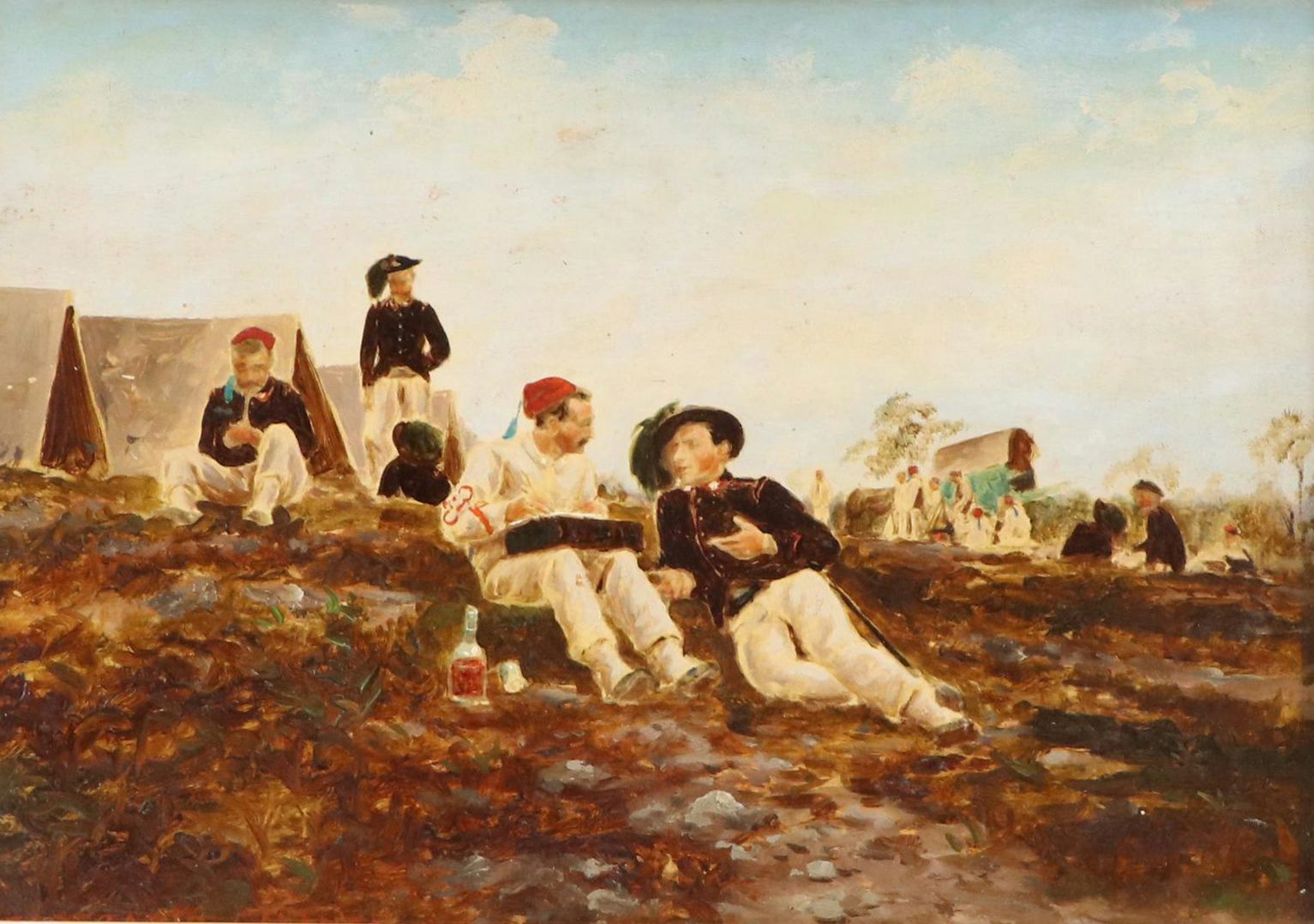 Oil Painting Attributed to Giovanni Fattori "Secretario Galante"