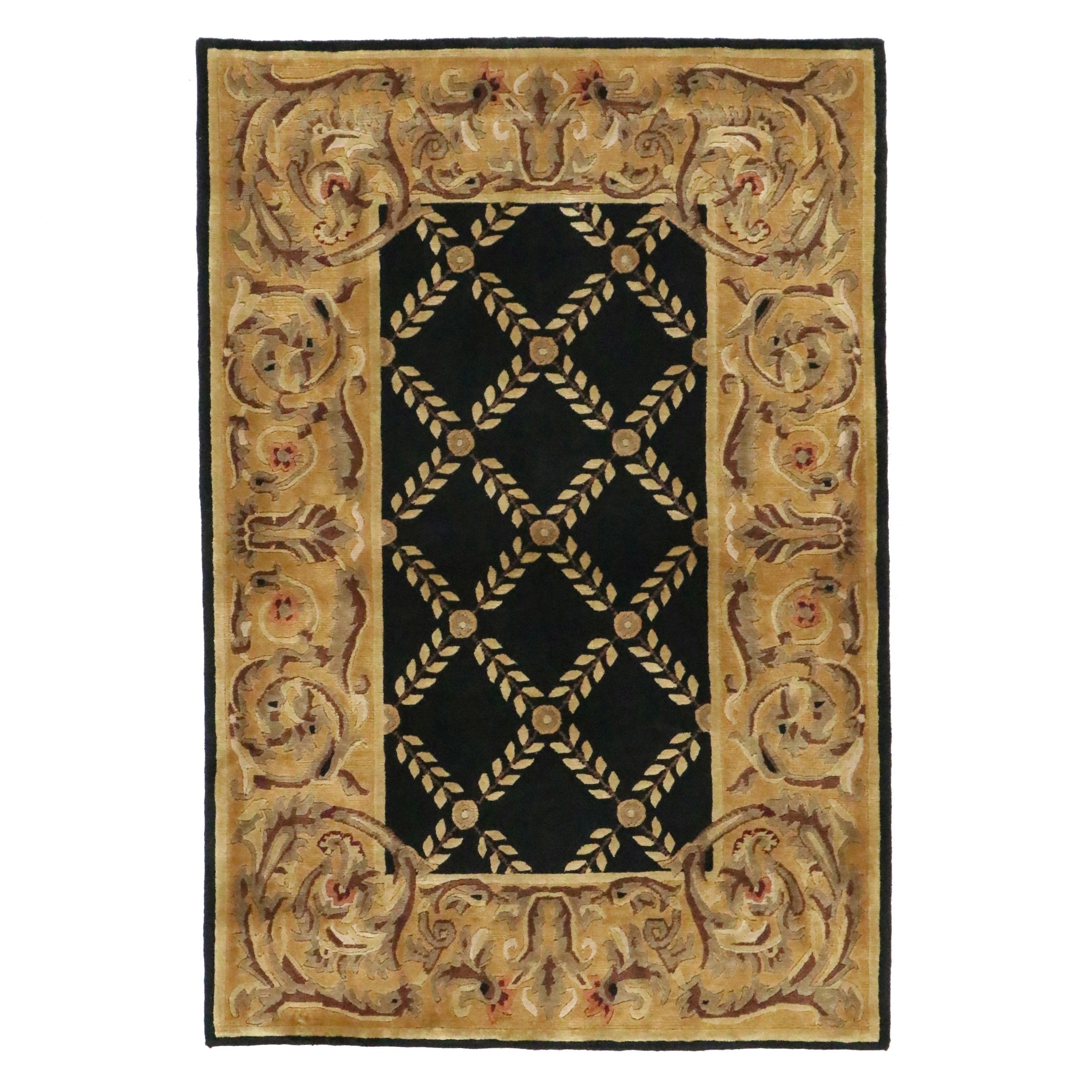 4'1 x 5'11 Hand-Knotted Nepalese Area Rug