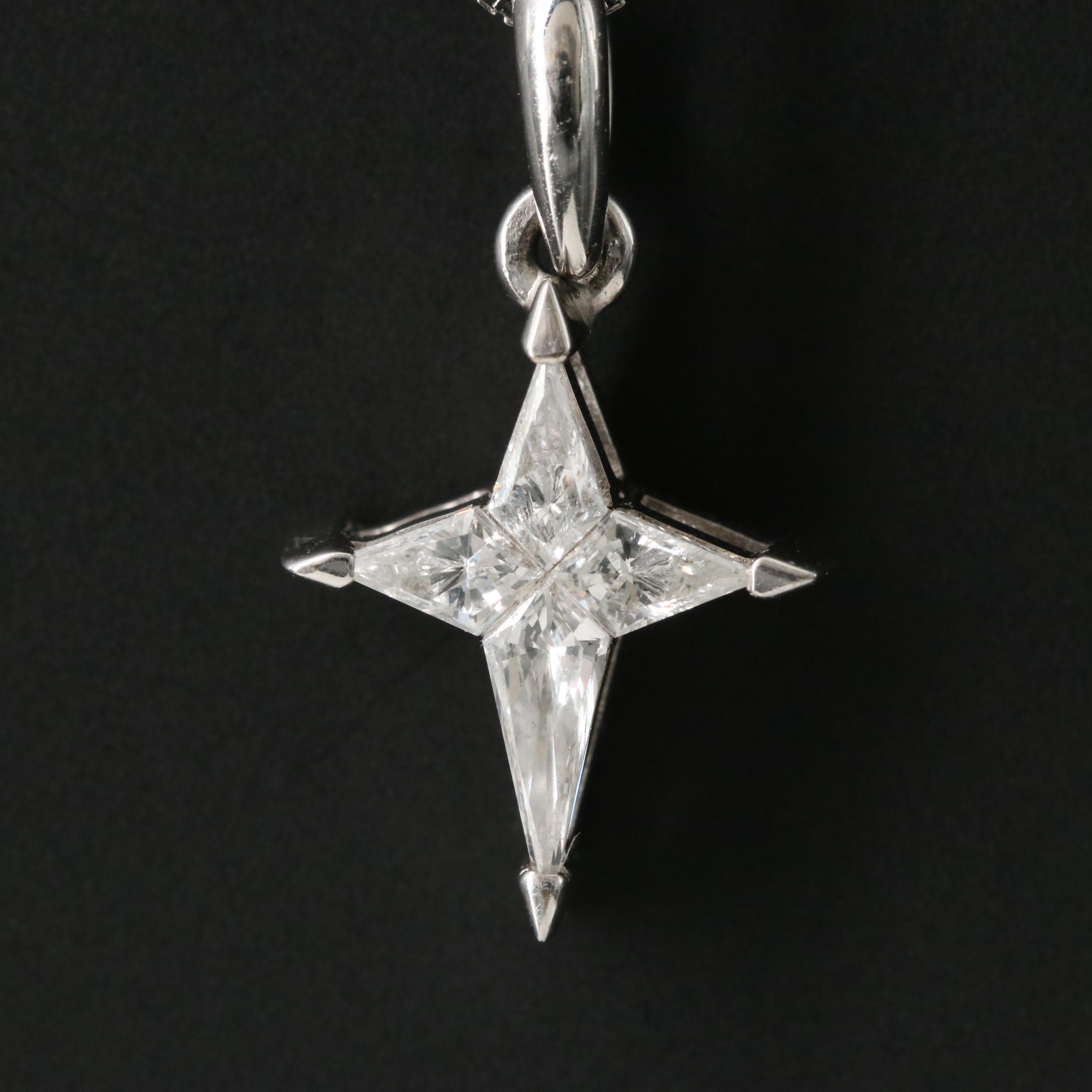 18K 0.33 CTW Diamond Cross Pendant Necklace