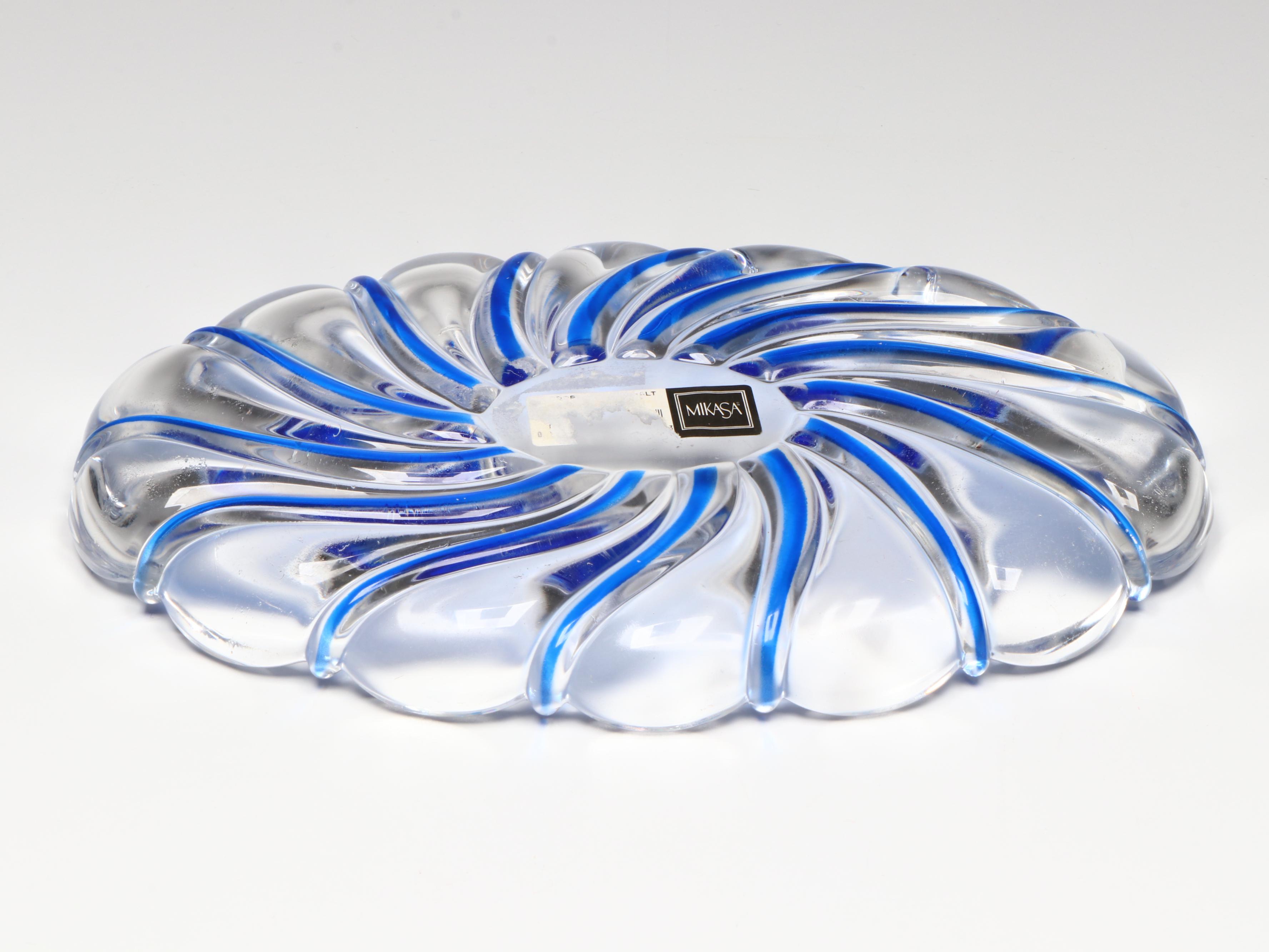 Gerald Gulotta Atlantis Crystal Bookends With Mikasa Crystal & Soga Art Glass