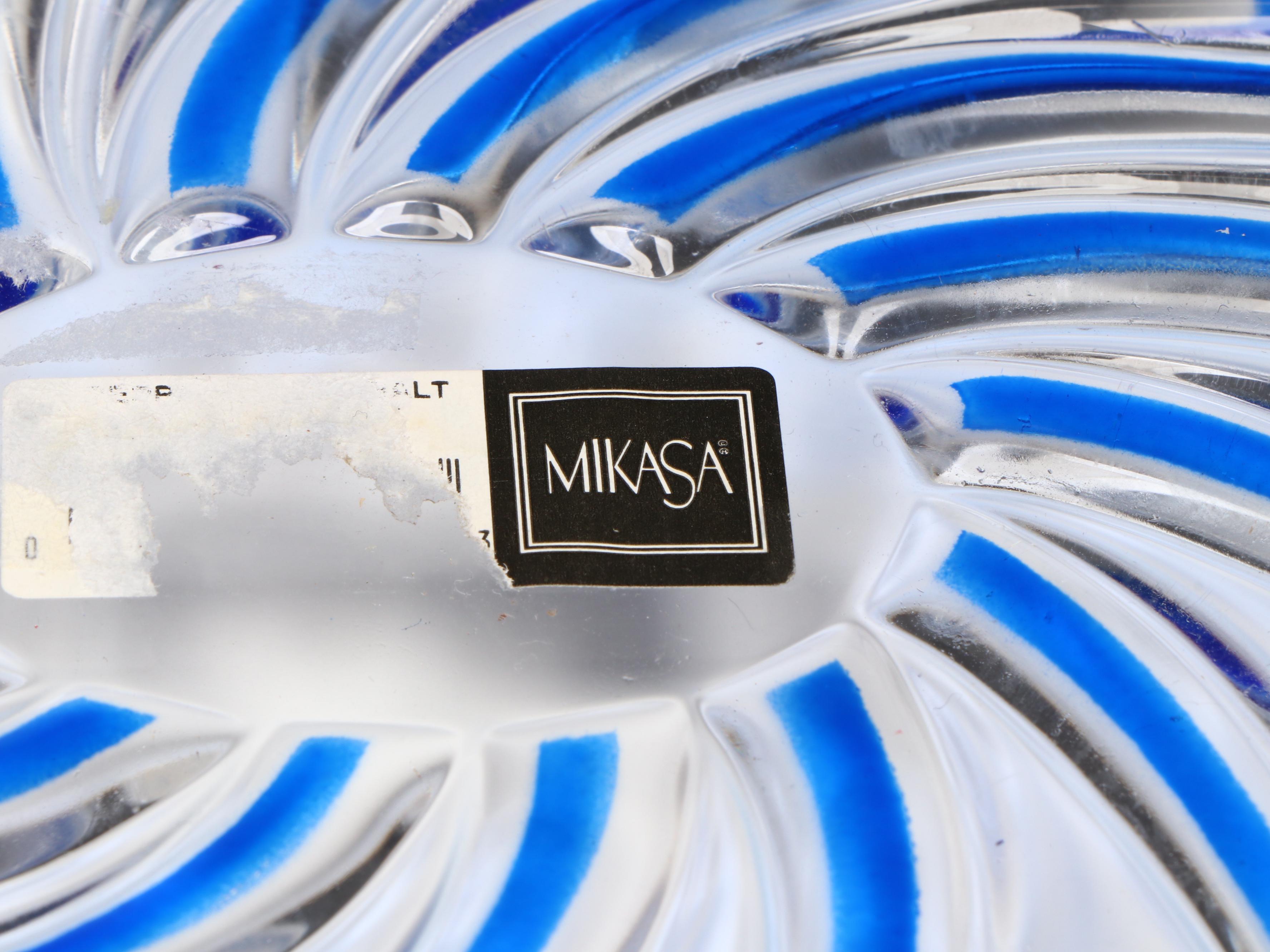 Gerald Gulotta Atlantis Crystal Bookends With Mikasa Crystal & Soga Art Glass