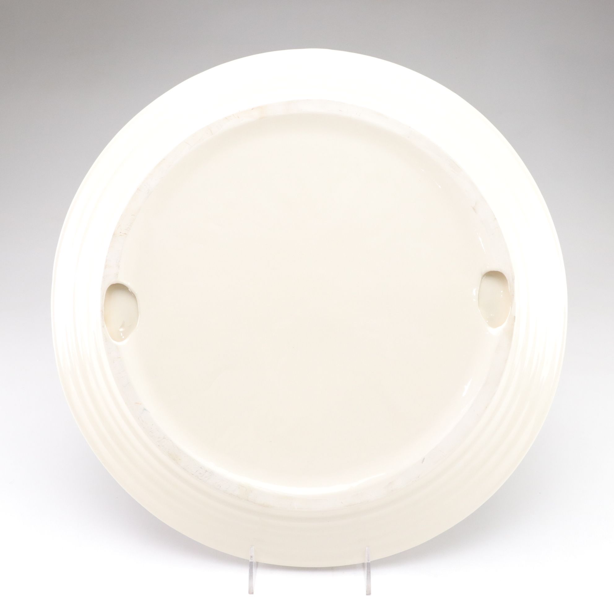 Connie Carlisle Hand-Painted Rabbits and Tulips Platter, Tray and Bowl, 1992