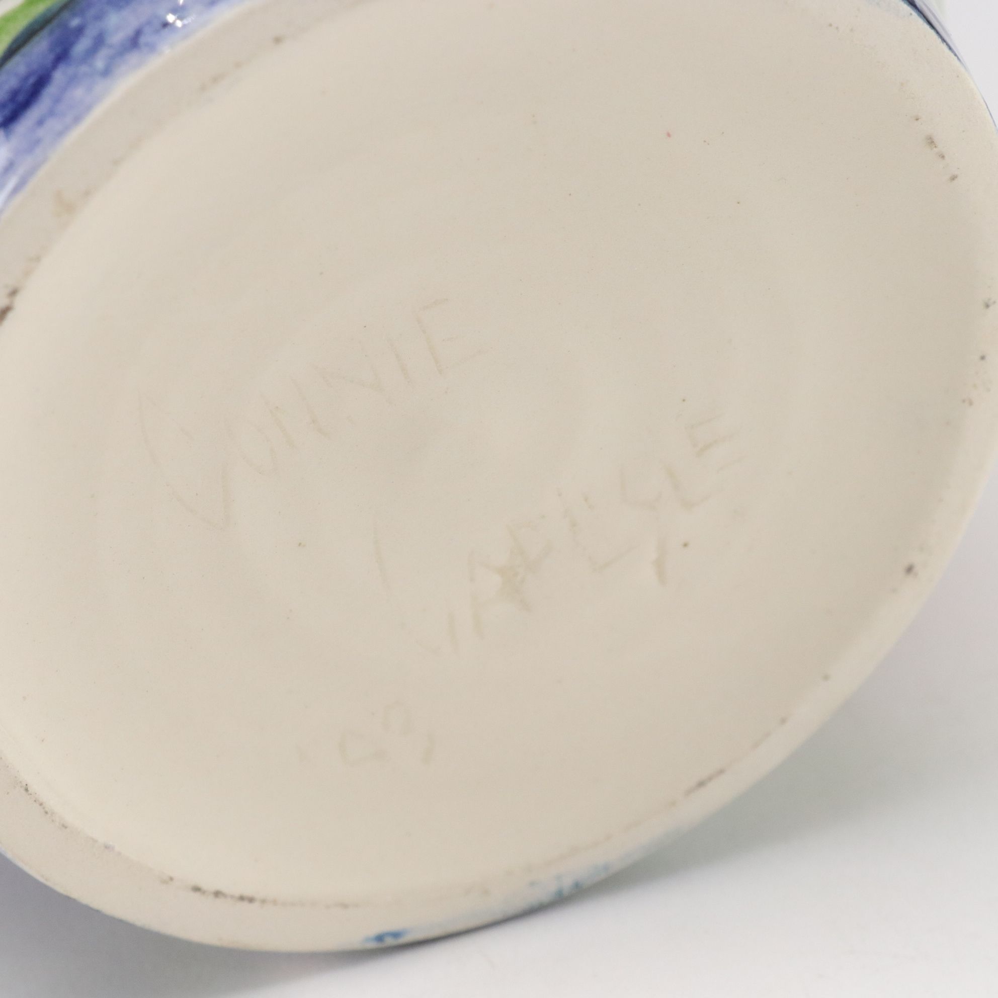 Connie Carlisle Hand-Painted Rabbits and Tulips Platter, Tray and Bowl, 1992