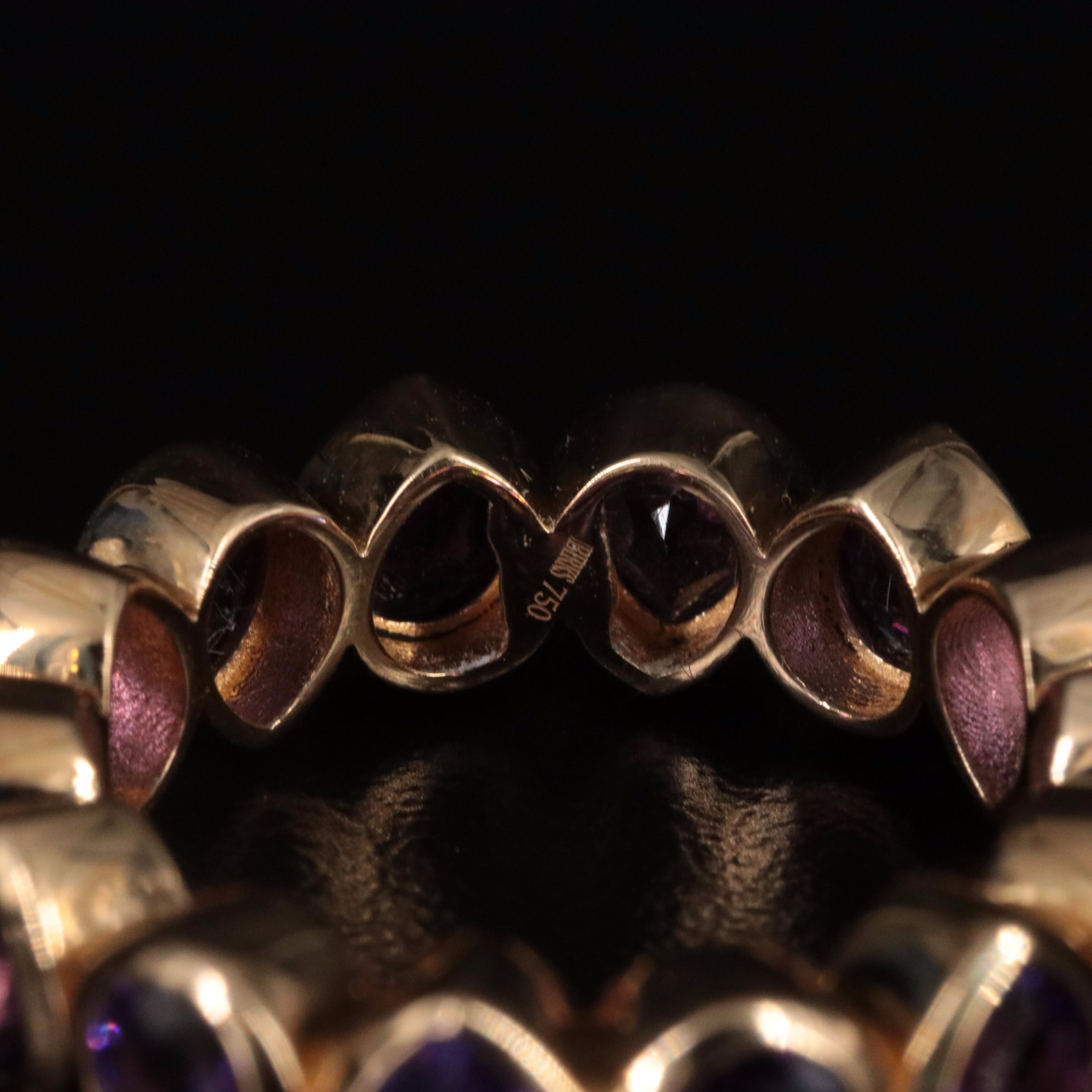 18K Amethyst Eternity Band