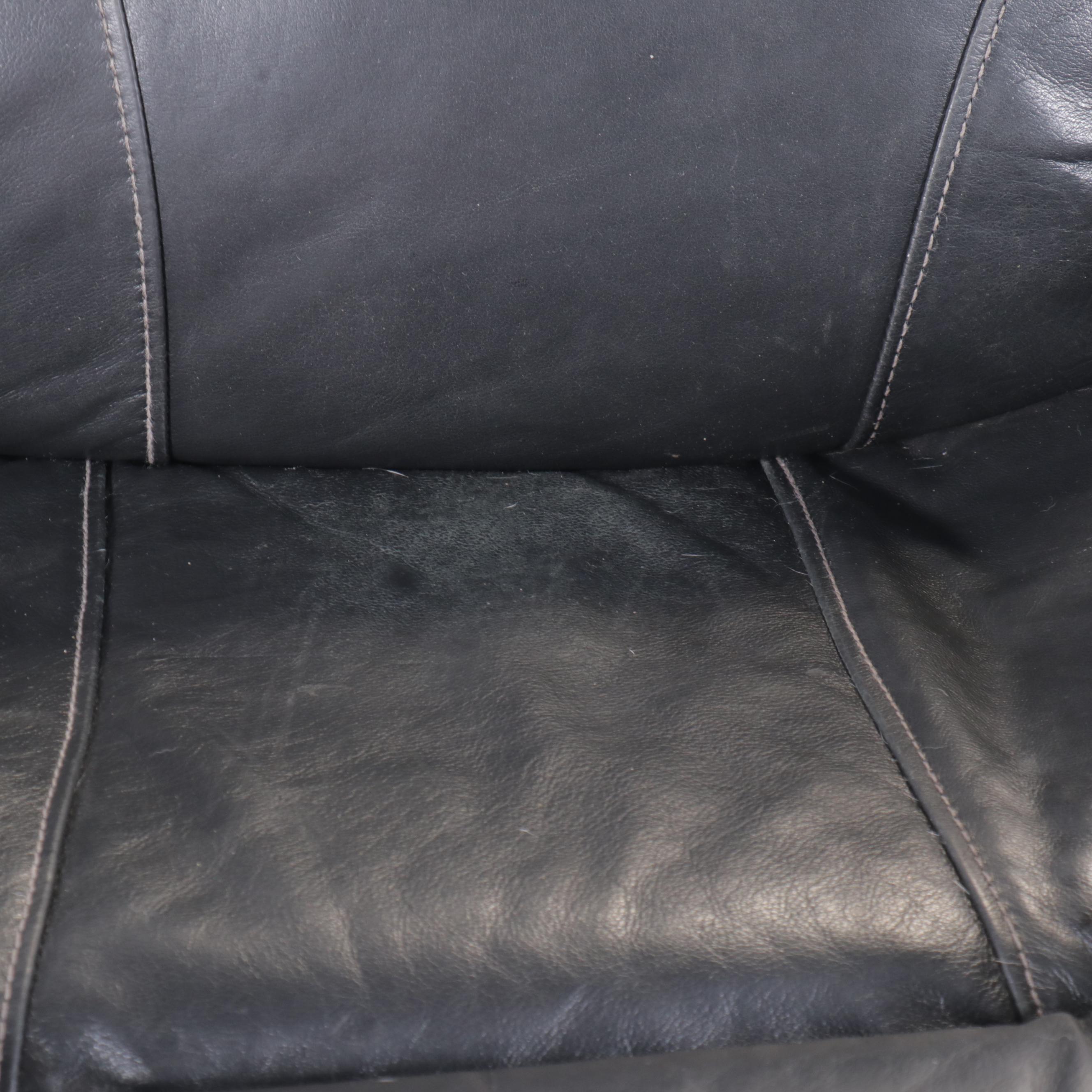 Black Faux Leather Reclining Sofa