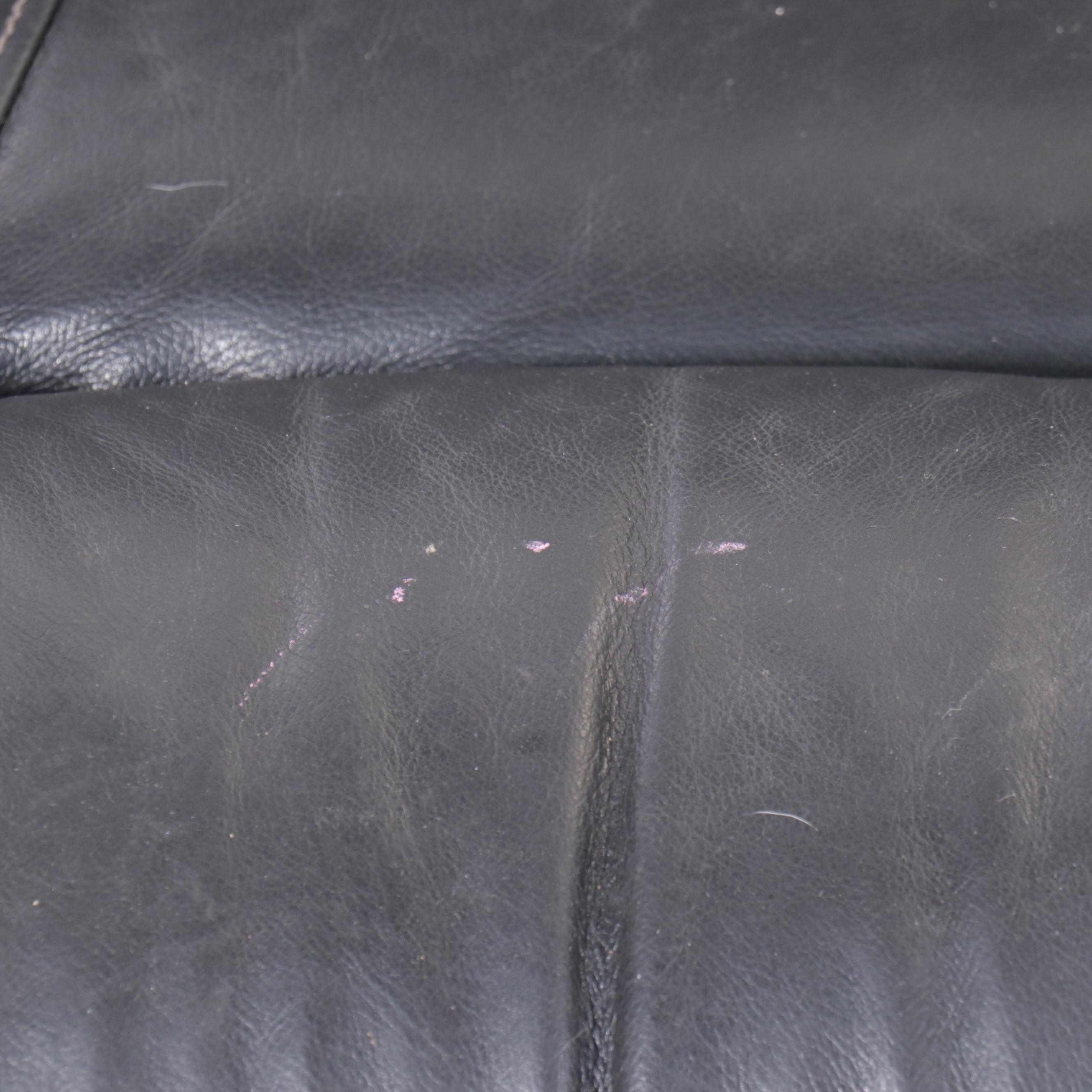 Black Faux Leather Reclining Sofa