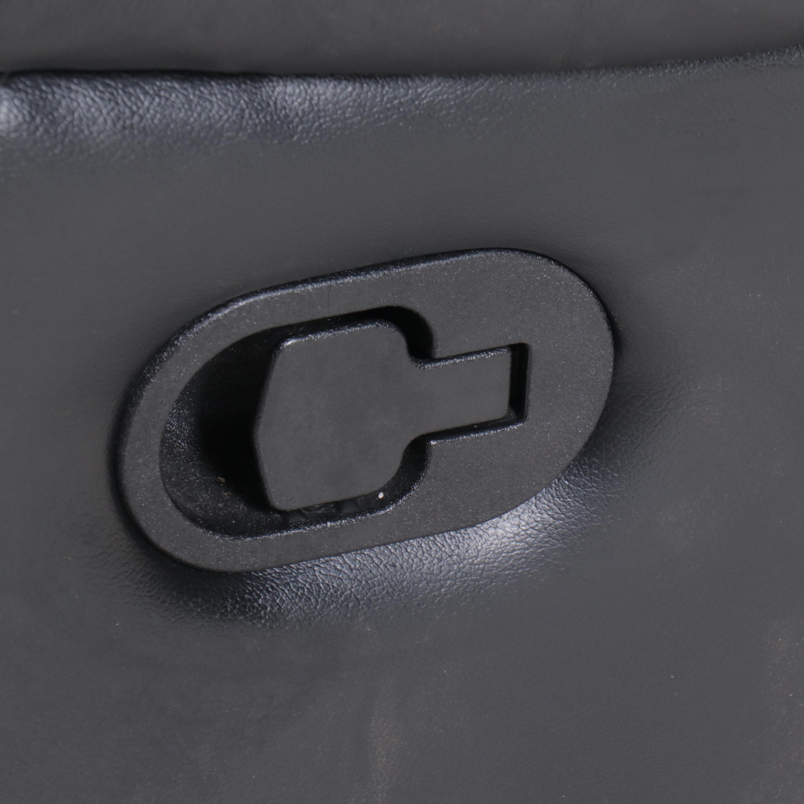 Black Faux Leather Reclining Sofa