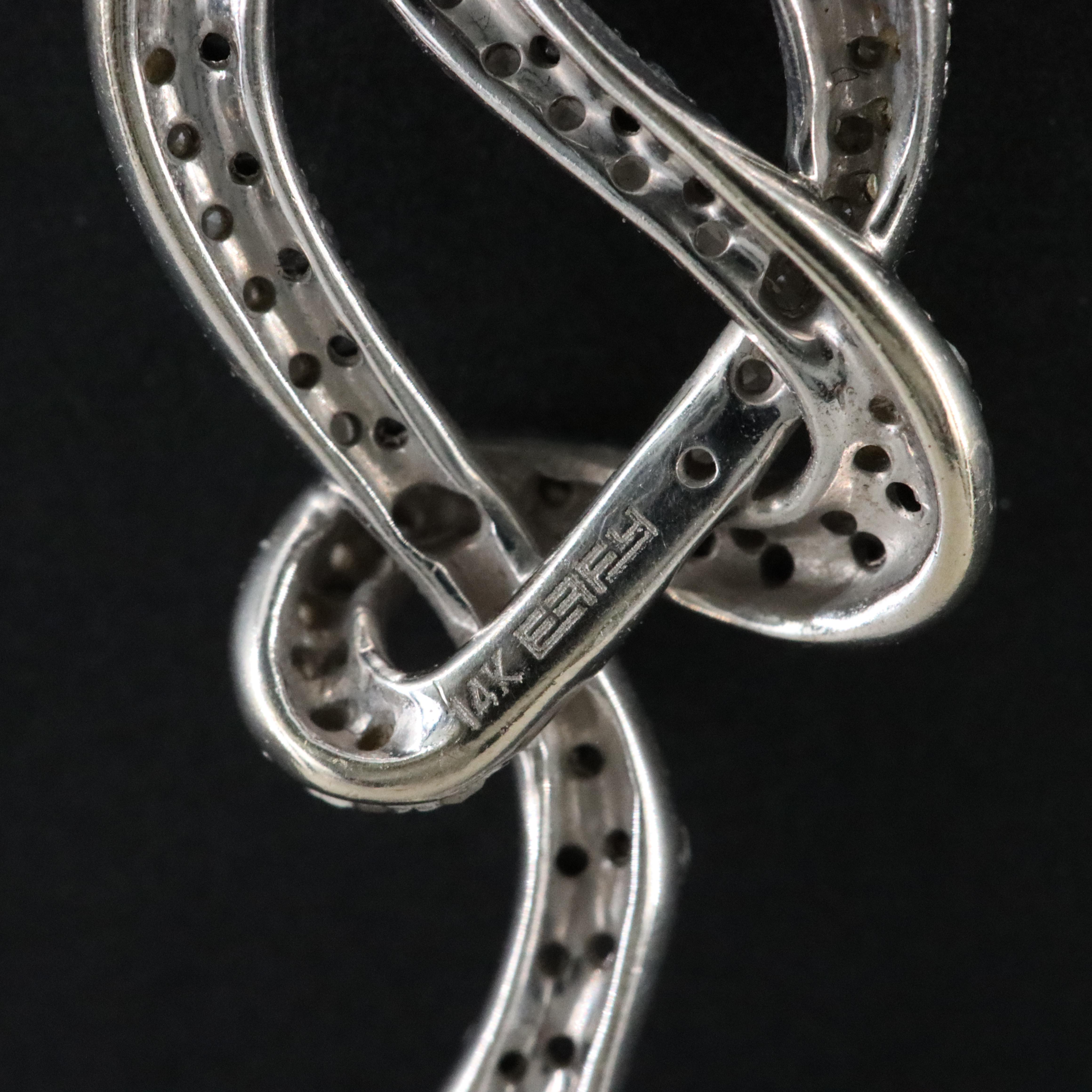 EFFY 14K 0.97 CTW Diamond Snake Pendant with Fancy Black Diamonds