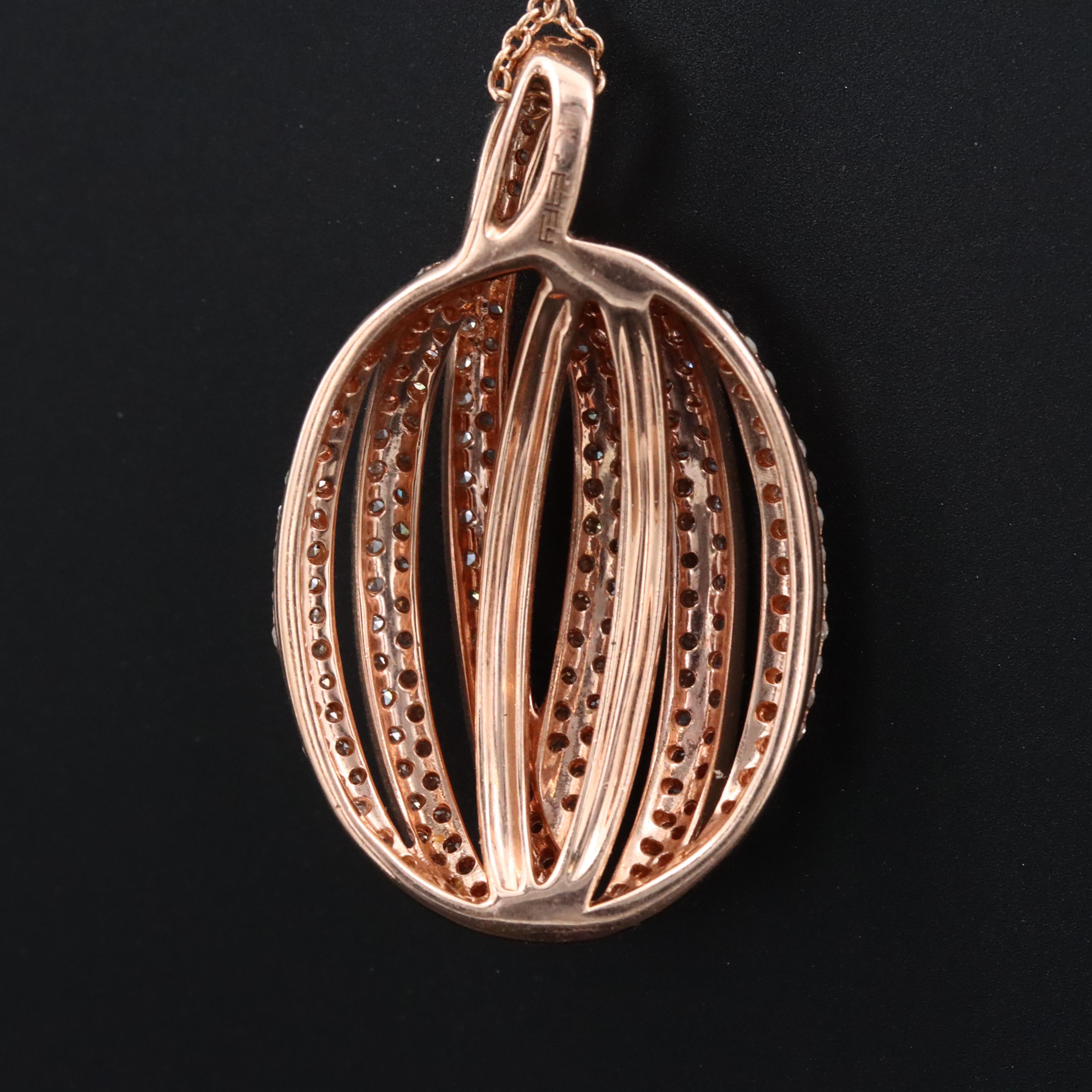 EFFY 14K Rose Gold 0.97 CTW Diamond Pendant Necklace