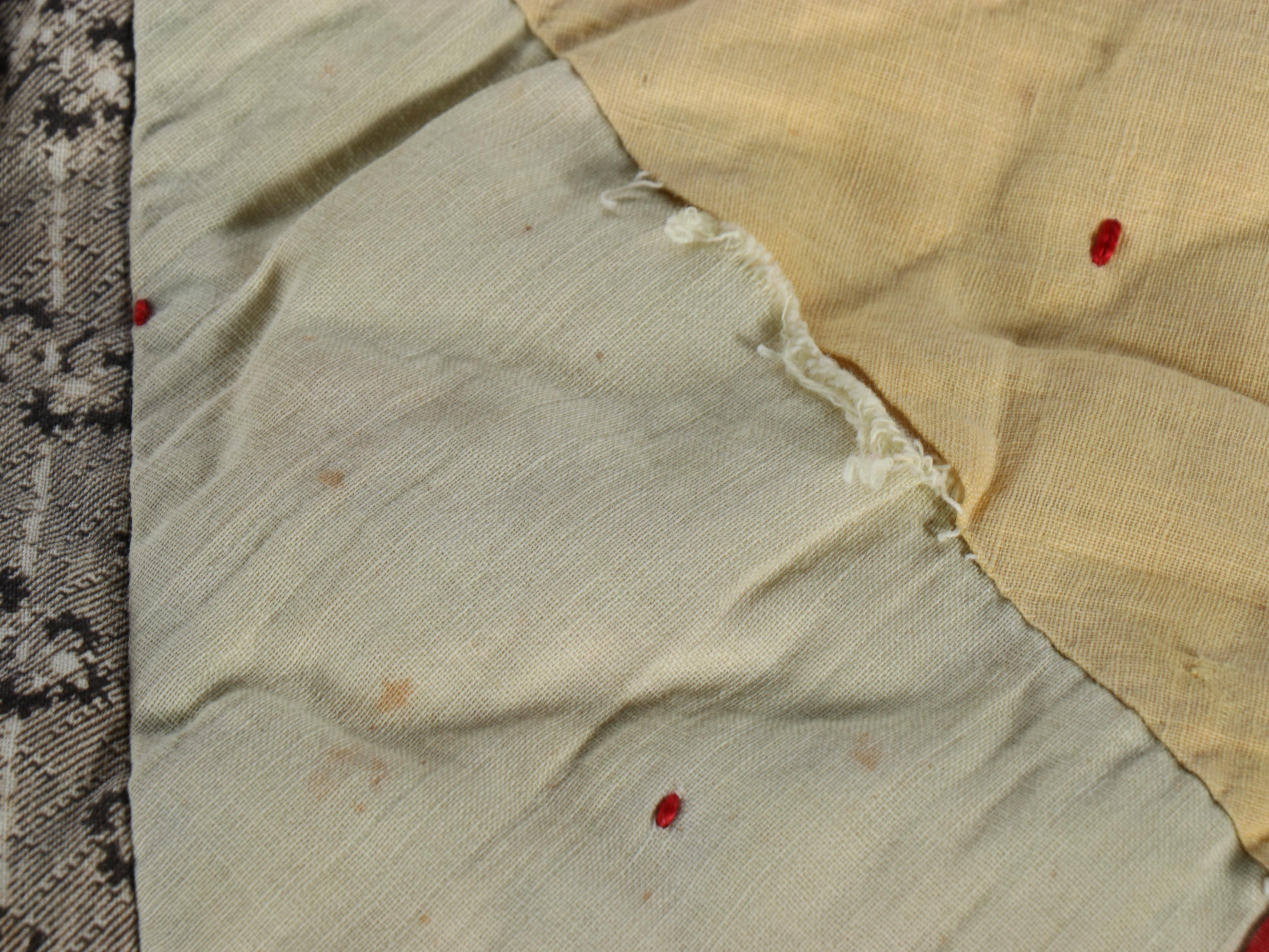 Hand-Pieced "Le Moyne Star" Quilt & "Victorian Crazy Quilt" Scrappy Pieced Quilt