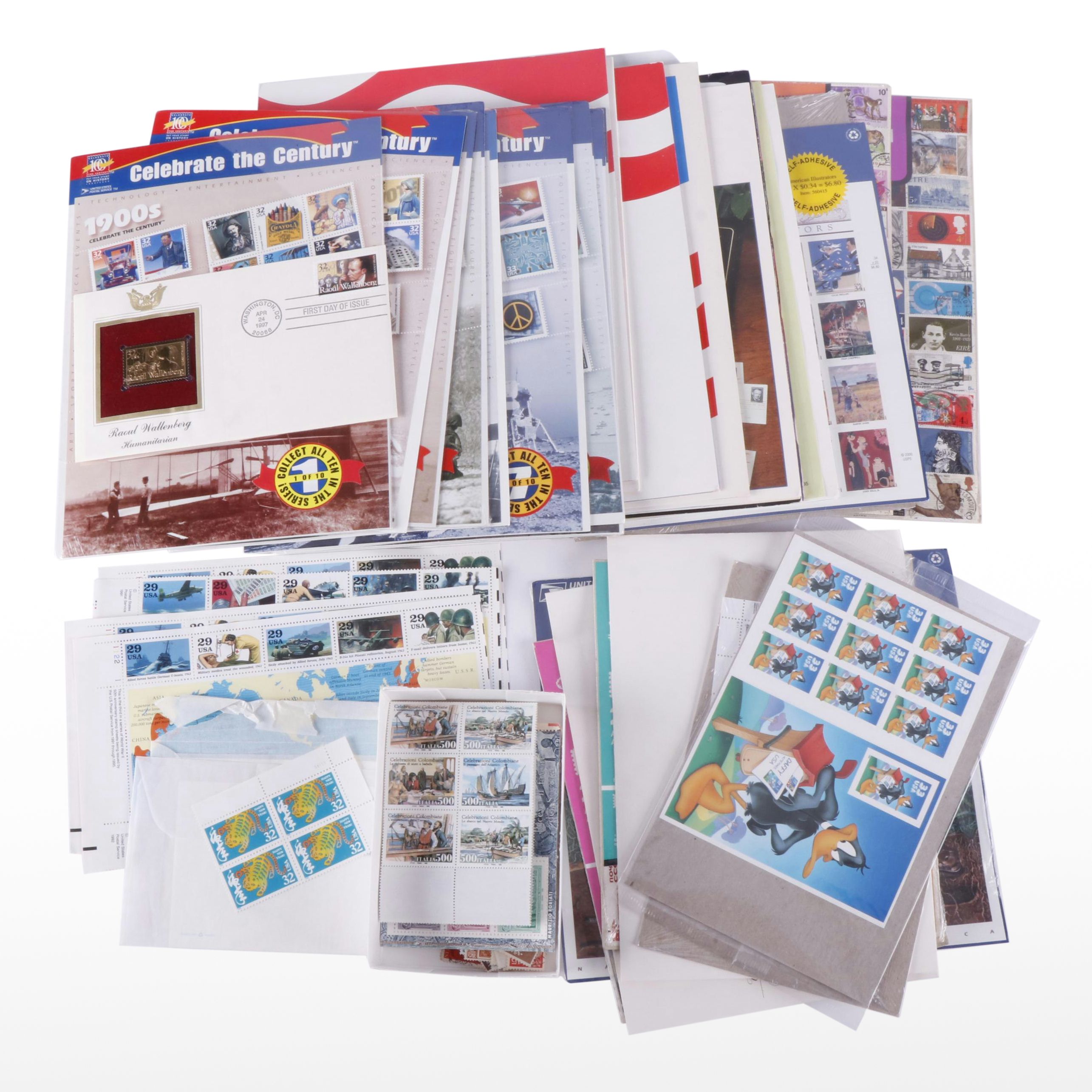 Collection of U.S. Postal Sets, Loose Stamps, and Sheets