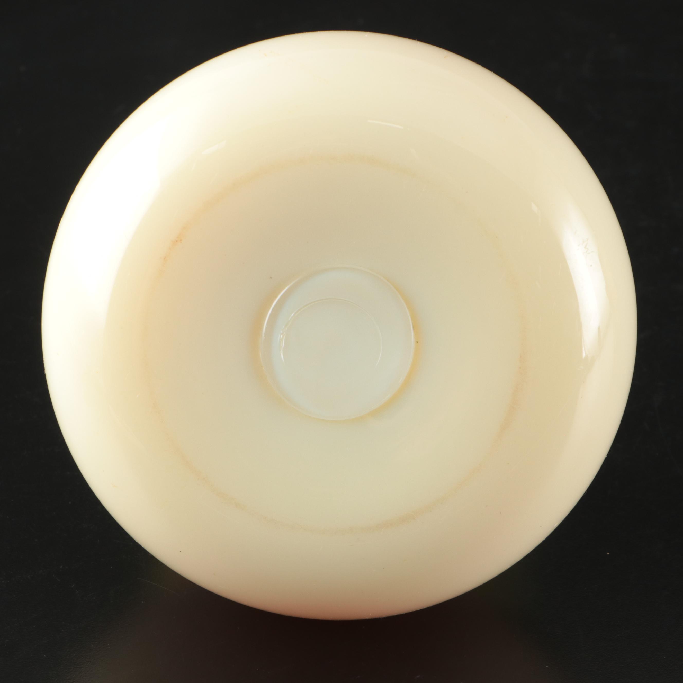 Victorian English Cased Uranium Glass Vases with Applied Decoration