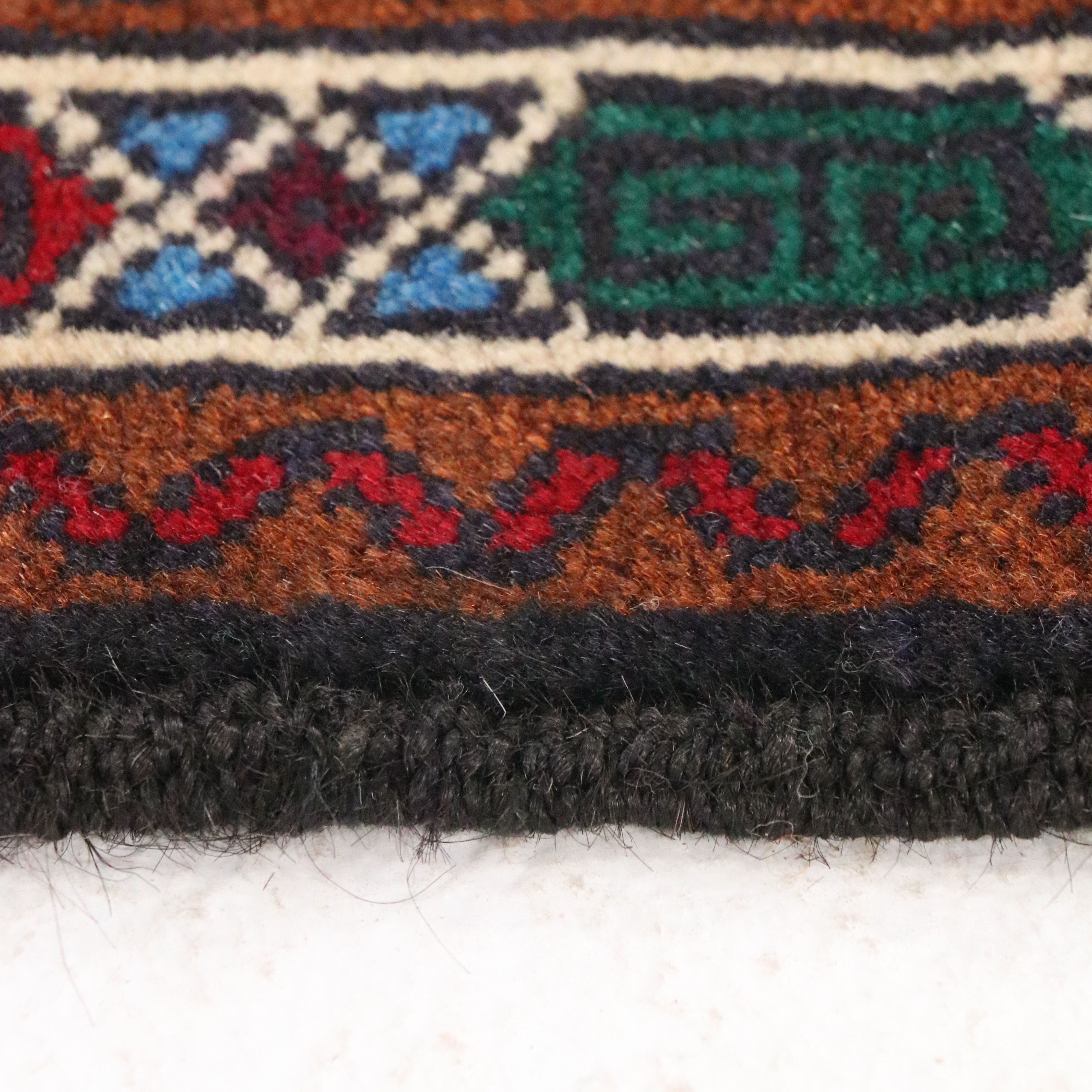 2'10 x 5' Hand-Knotted Afghan Baluch Accent Rug