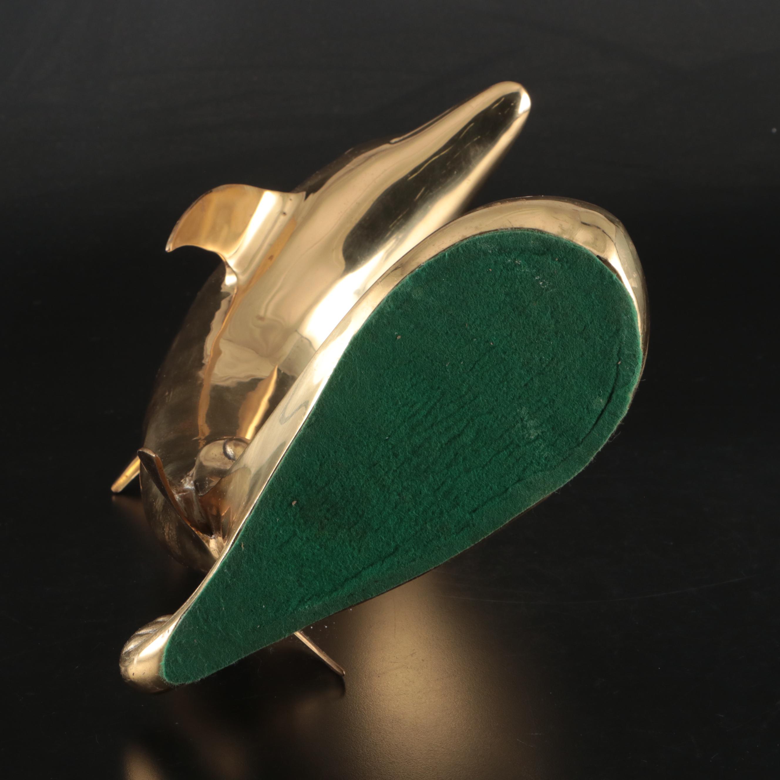 Mid Century Modern Style Brass Dolphin