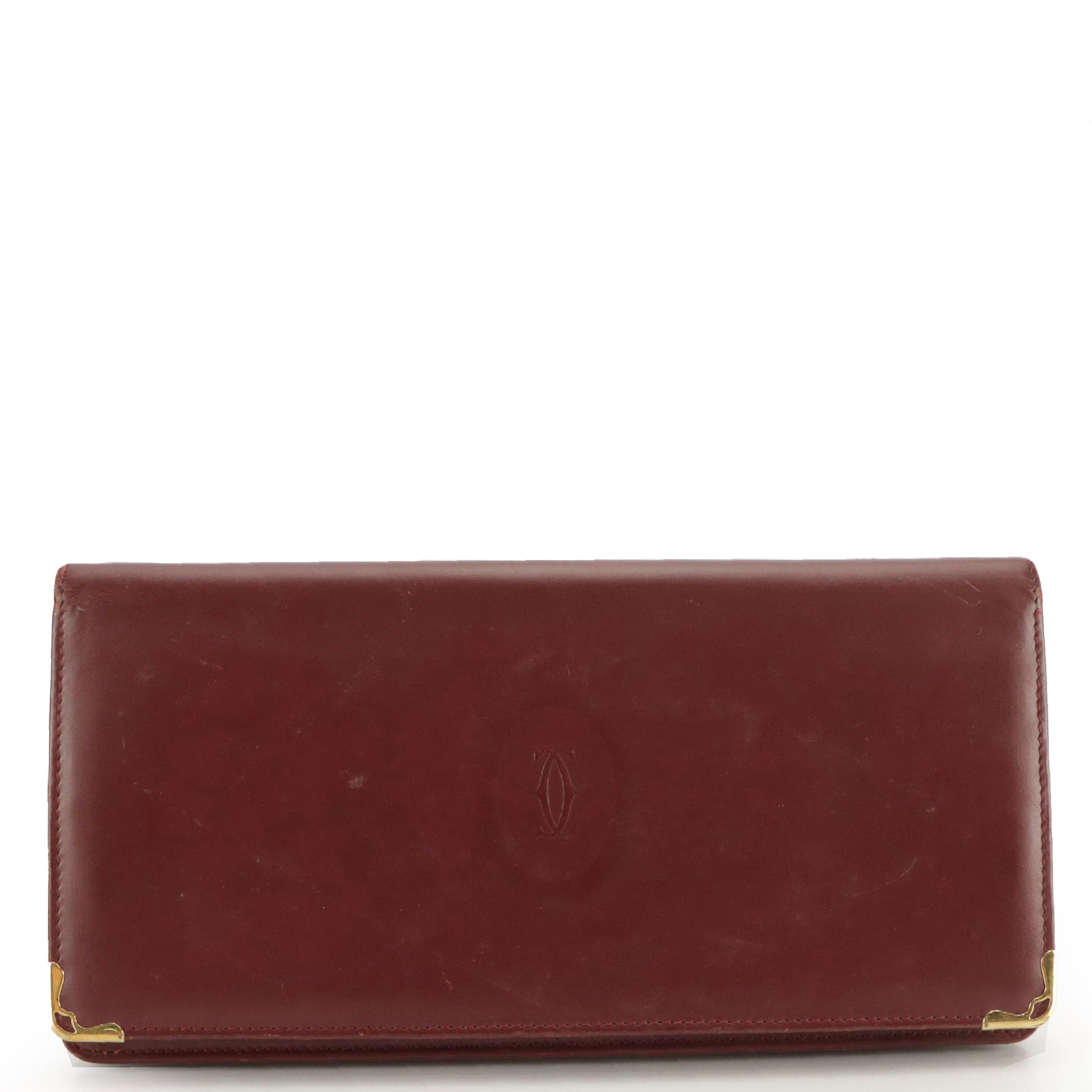Cartier Continental Bifold Wallet in Burgundy Leather