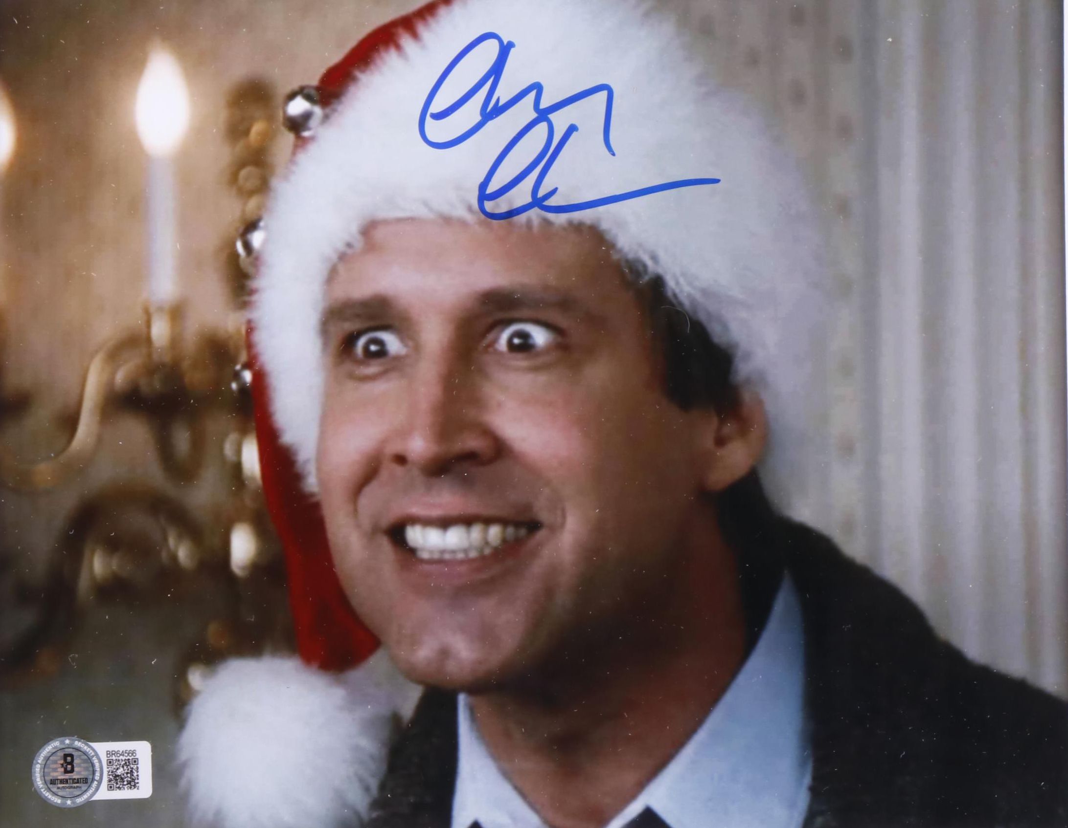 Chevy Chase Signed “Christmas Vacation” Movie Print in Matted Frame, Beckett