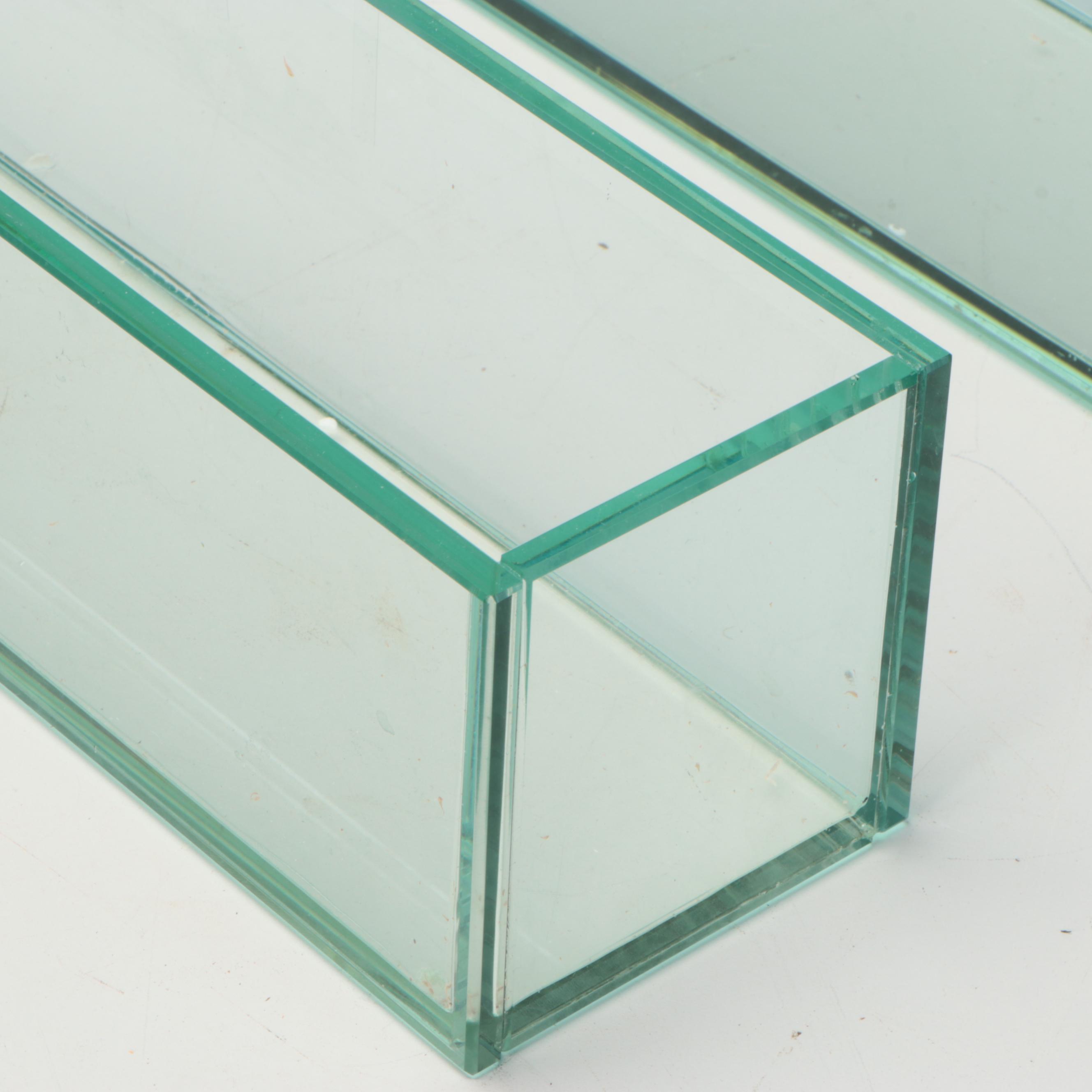 Glass Trough Long Table Vases