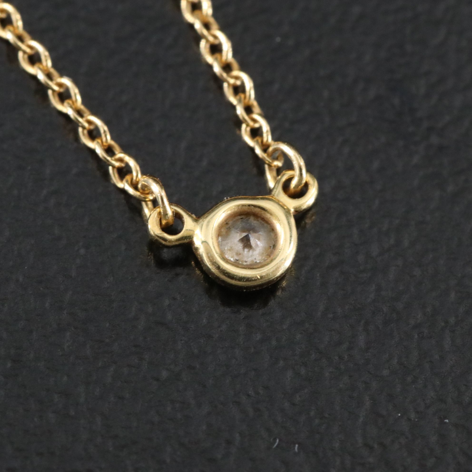 Elsa Peretti for Tiffany & Co. 18K Diamond Solitaire Necklace