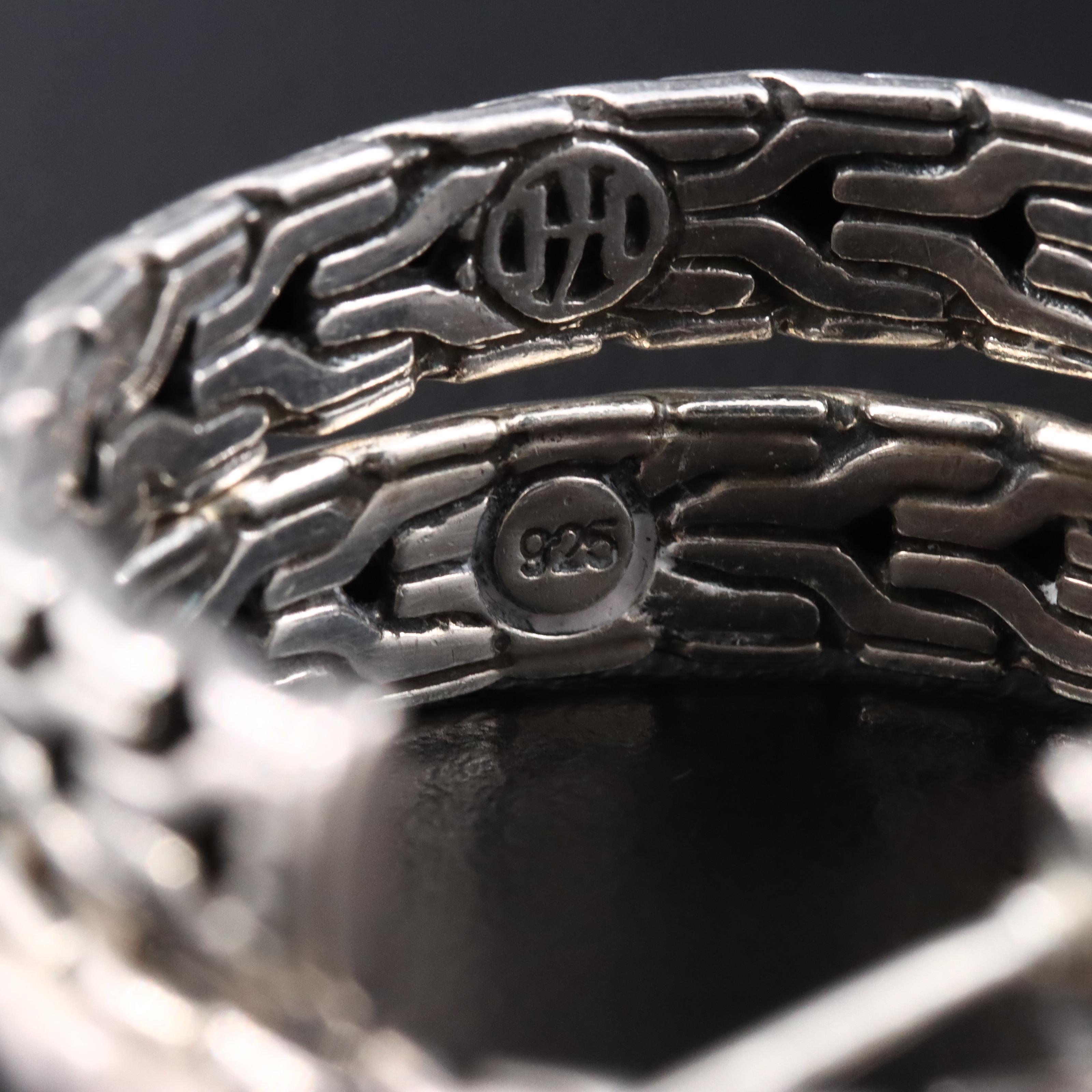 John Hardy Palu Sterling Hammered Hoop Earrings