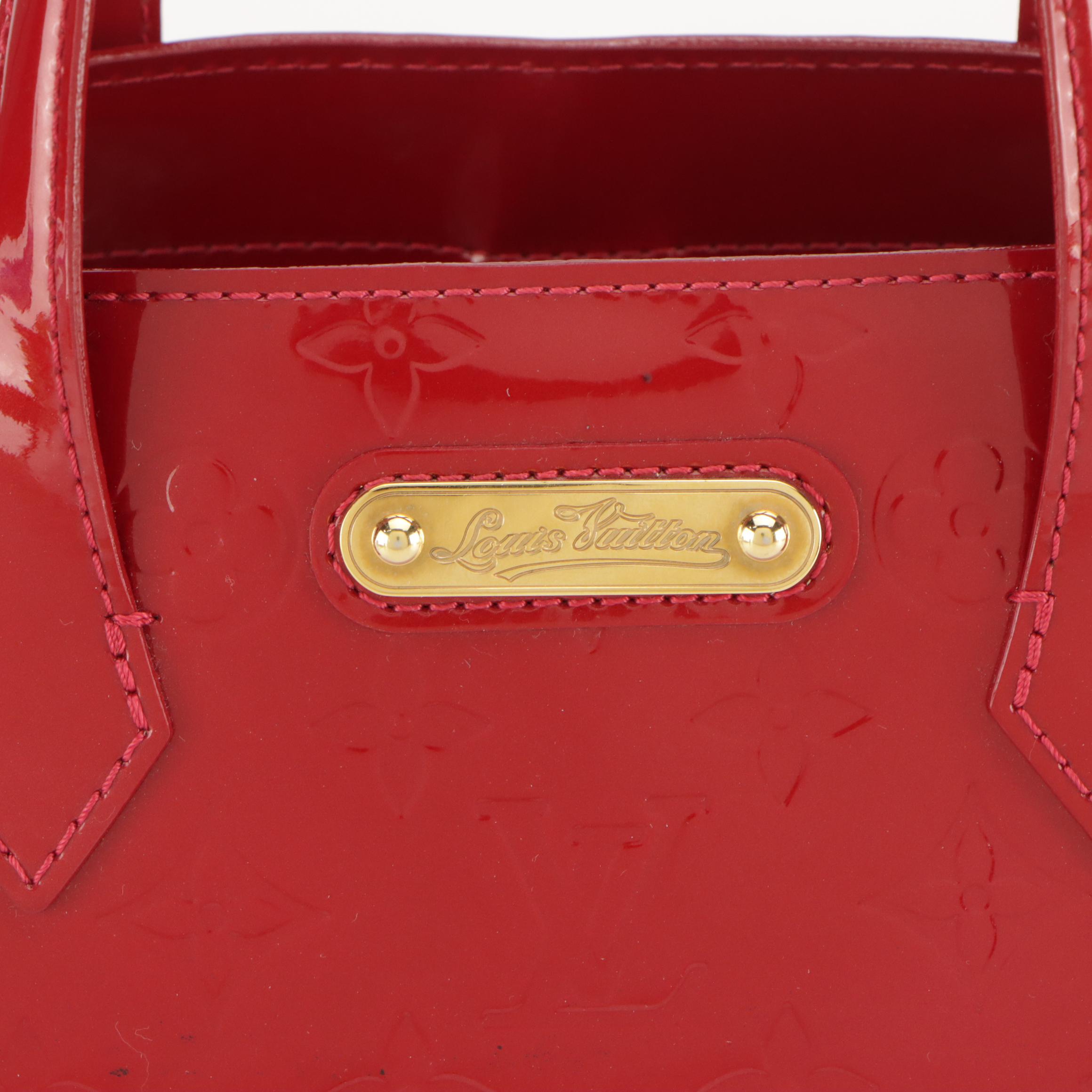 Louis Vuitton Wilshire Handbag in Red Monogram Vernis Leather