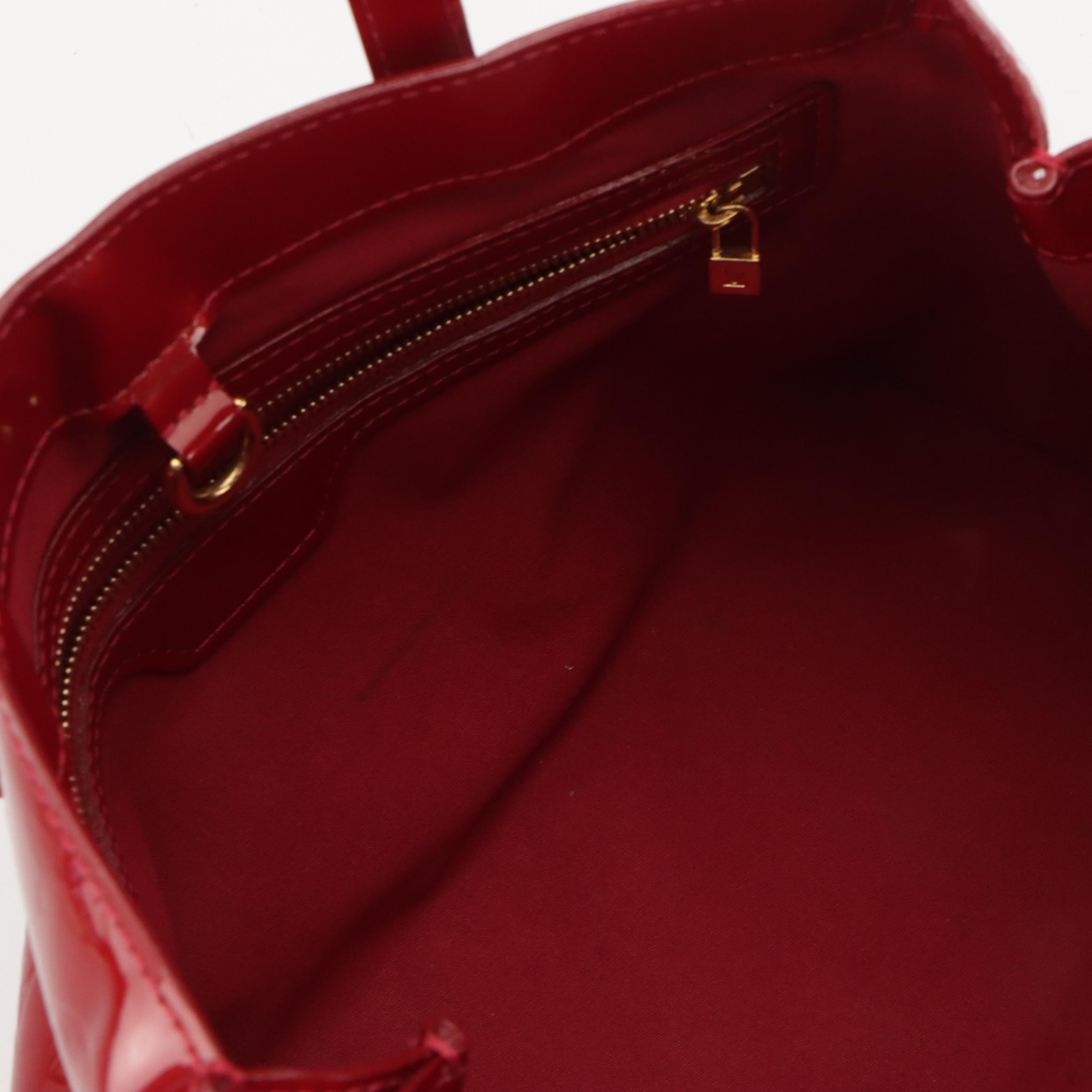 Louis Vuitton Wilshire Handbag in Red Monogram Vernis Leather