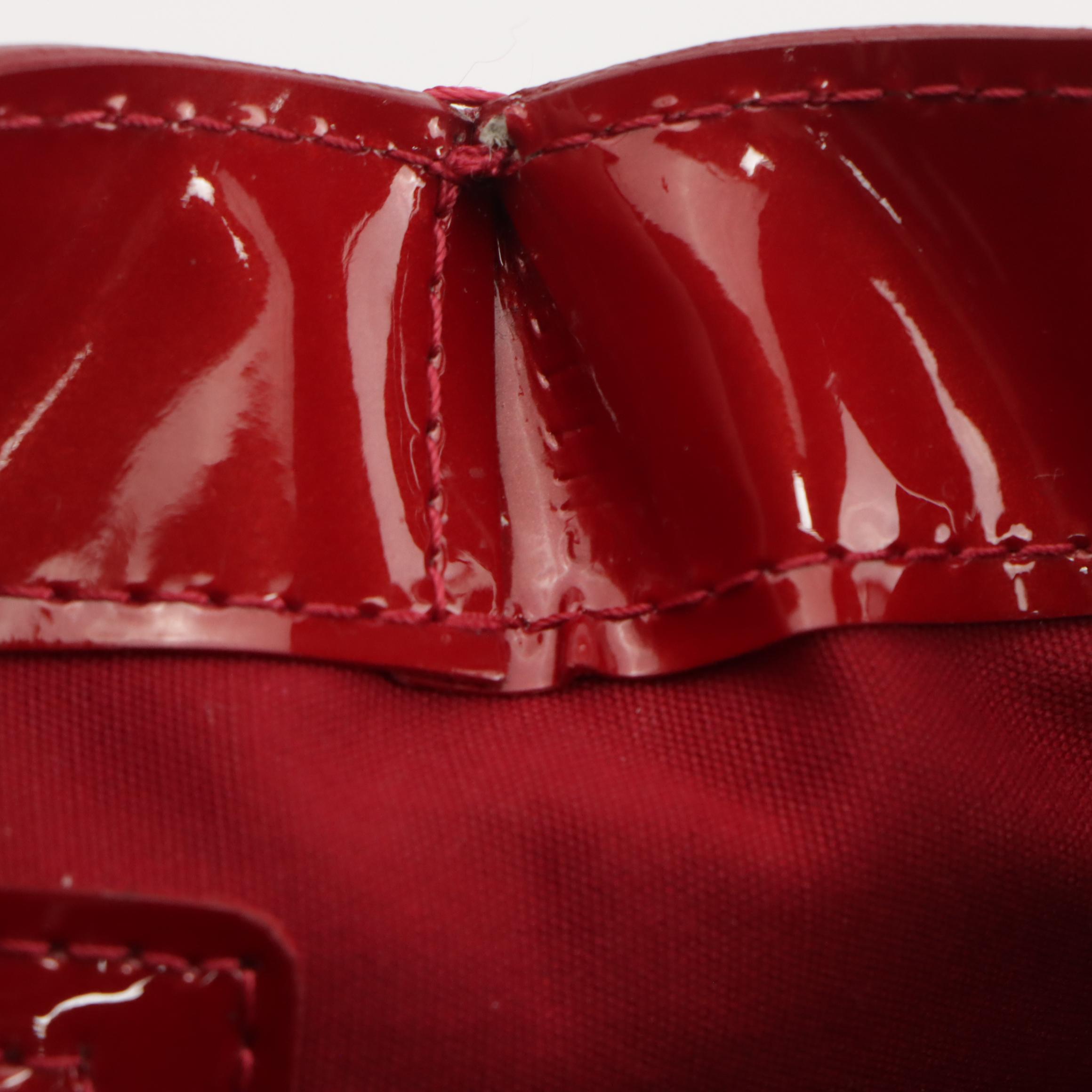 Louis Vuitton Wilshire Handbag in Red Monogram Vernis Leather