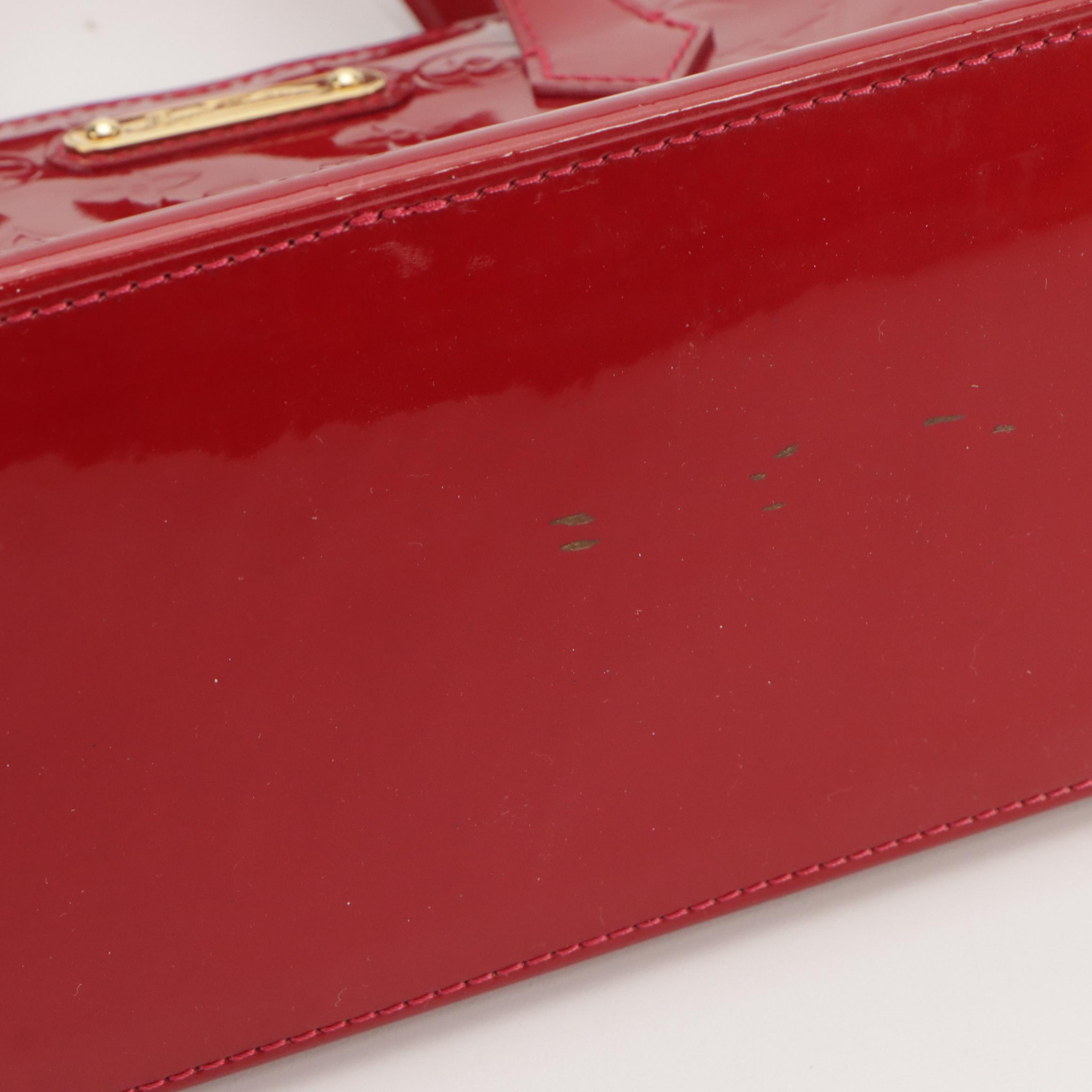 Louis Vuitton Wilshire Handbag in Red Monogram Vernis Leather