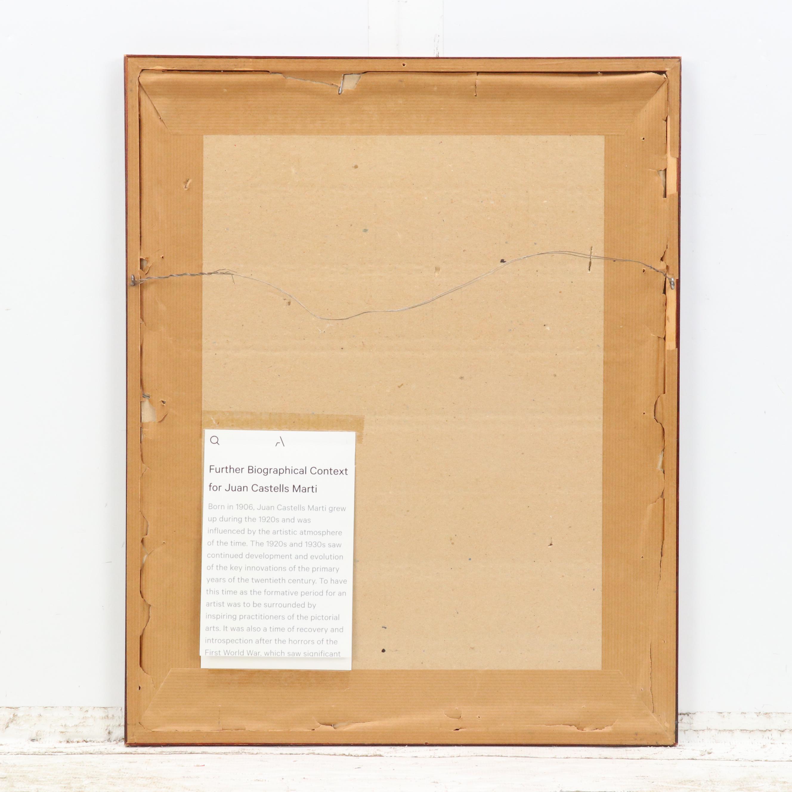 Juan Castells Marti Woodcut of Barcelona, Circa 1930