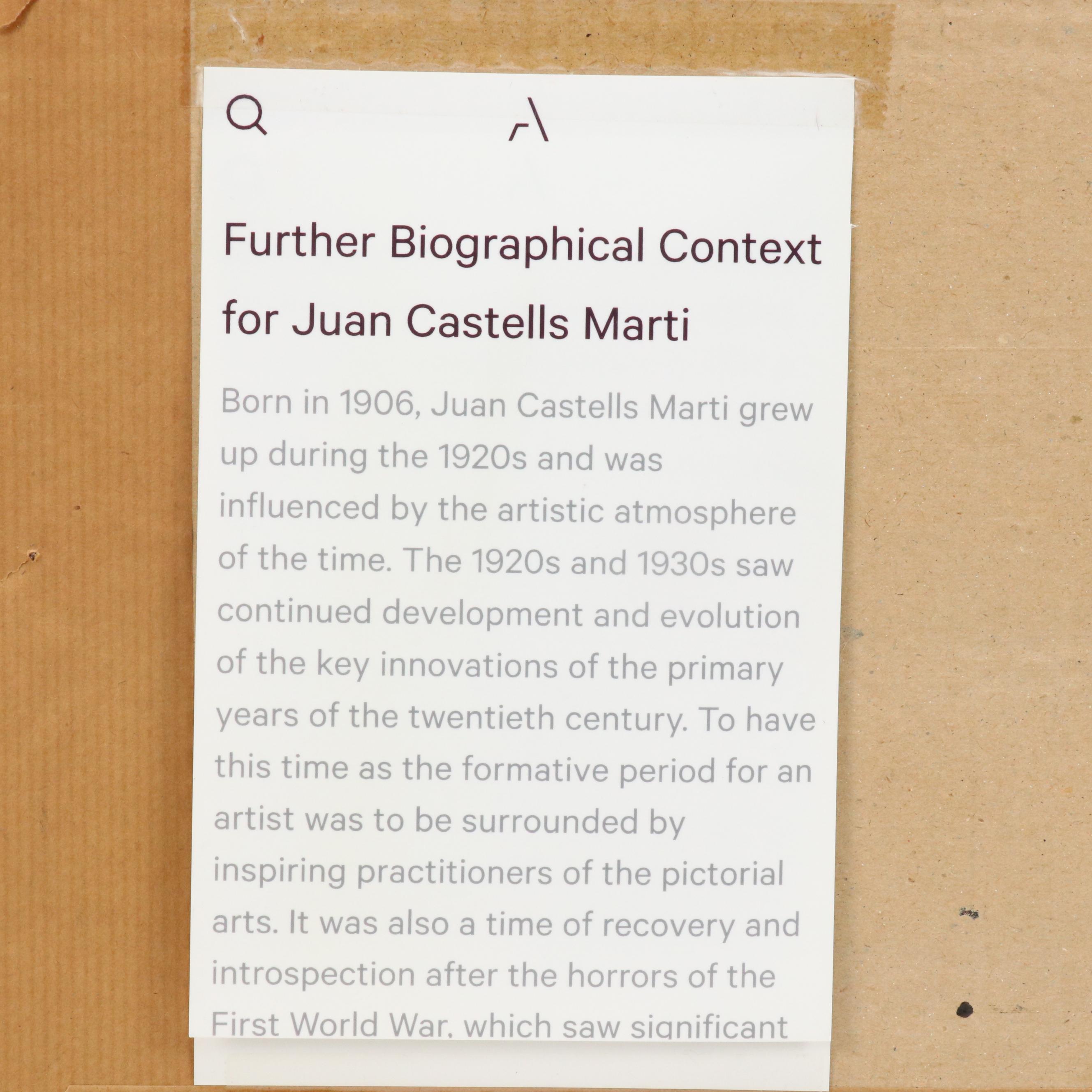 Juan Castells Marti Woodcut of Barcelona, Circa 1930