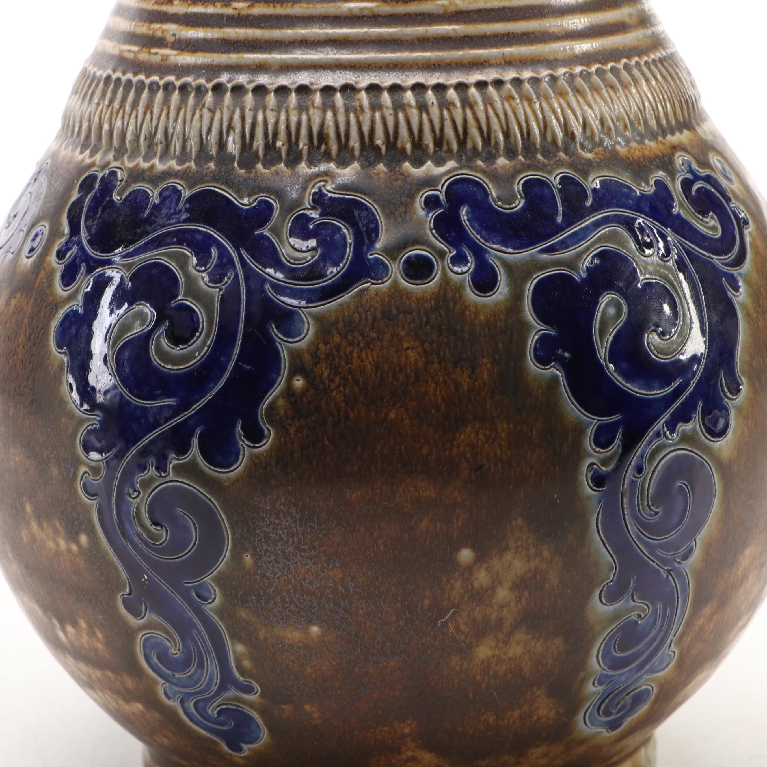 Reinhold Merkelbach "Post-War Modern Design" Hand-Incised Stoneware Pitcher