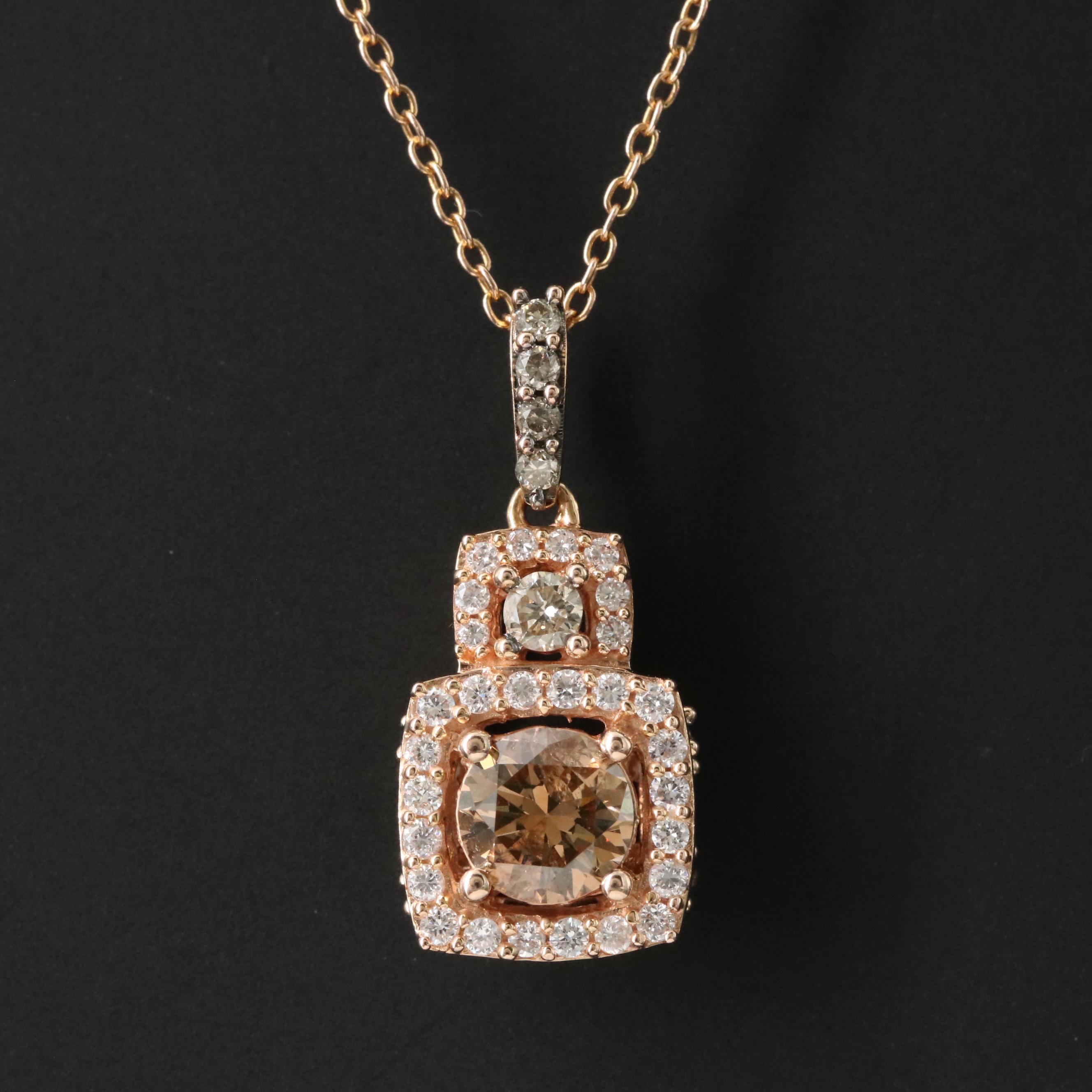 Le Vian 14K 0.92 CTW Diamond Pendant Necklace with Fancy Diamonds