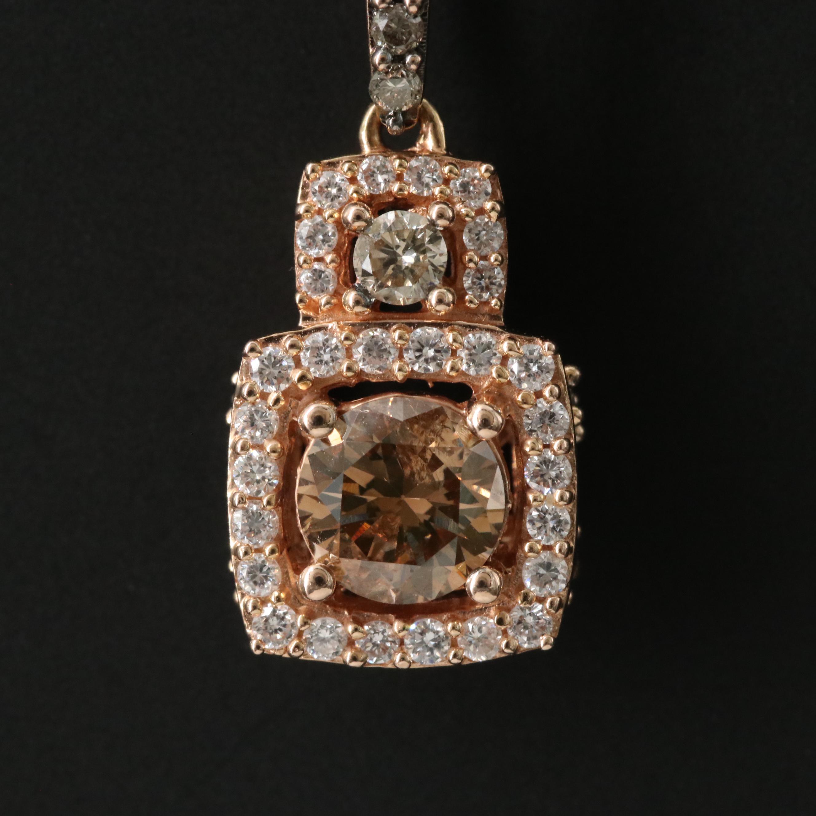 Le Vian 14K 0.92 CTW Diamond Pendant Necklace with Fancy Diamonds