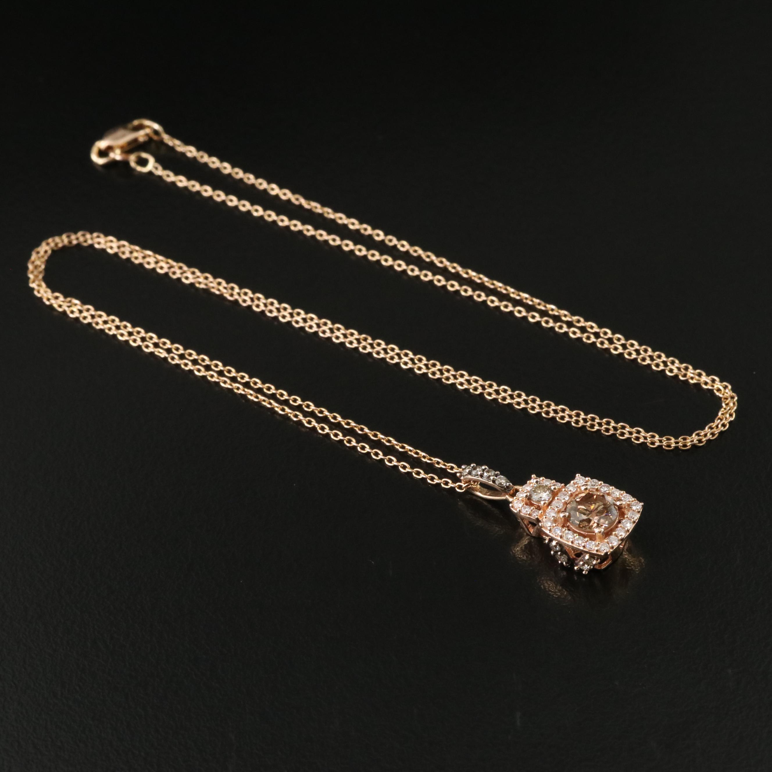 Le Vian 14K 0.92 CTW Diamond Pendant Necklace with Fancy Diamonds