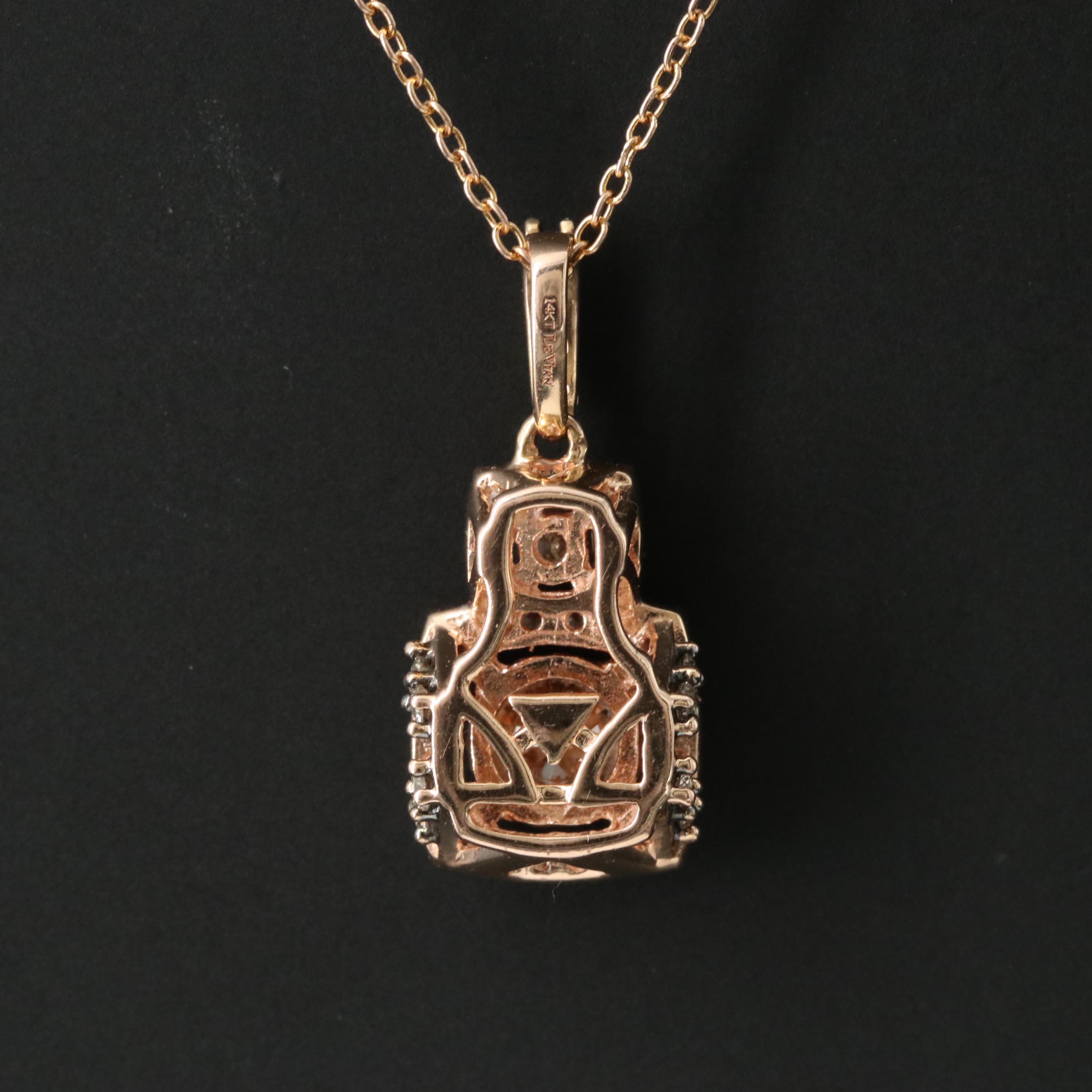 Le Vian 14K 0.92 CTW Diamond Pendant Necklace with Fancy Diamonds