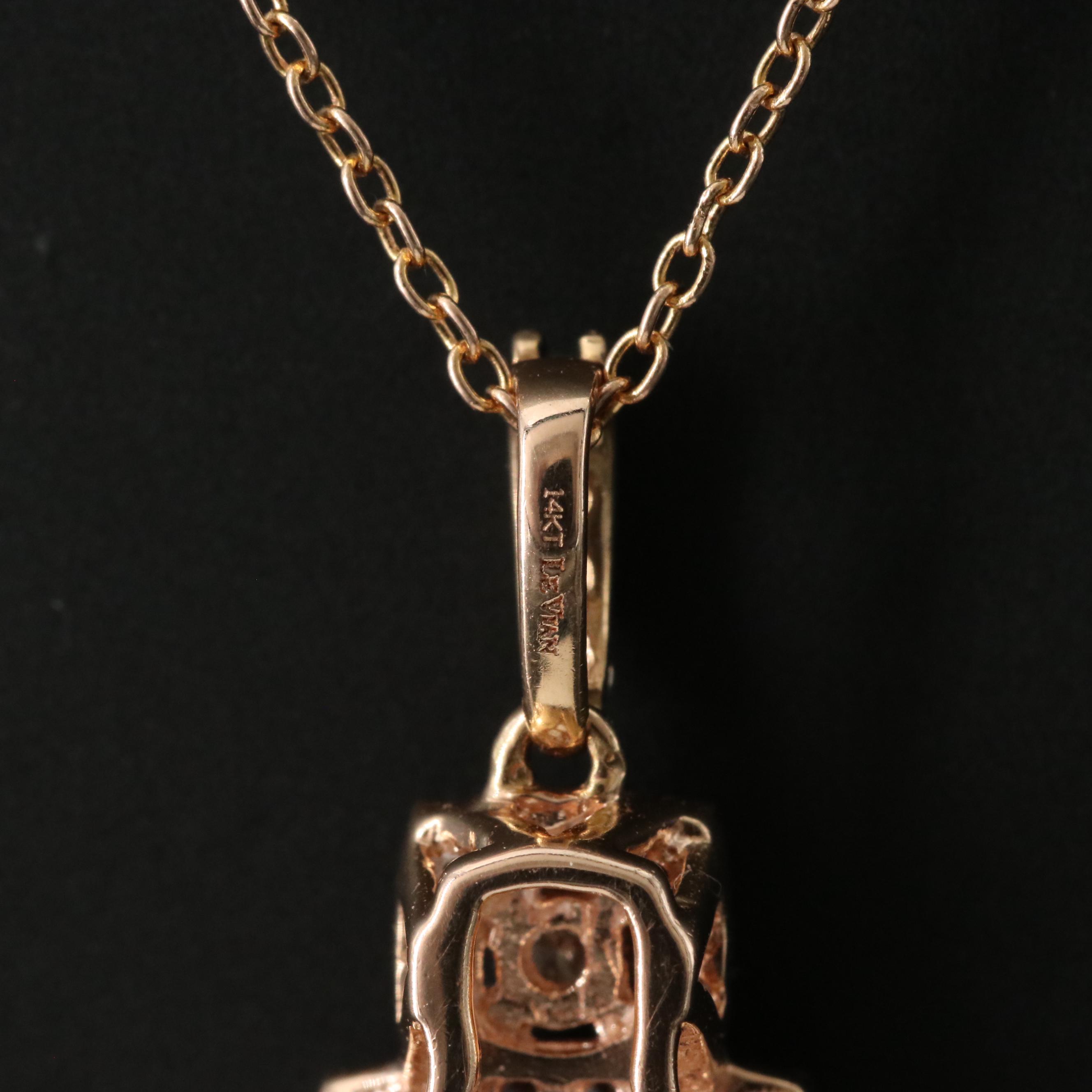 Le Vian 14K 0.92 CTW Diamond Pendant Necklace with Fancy Diamonds