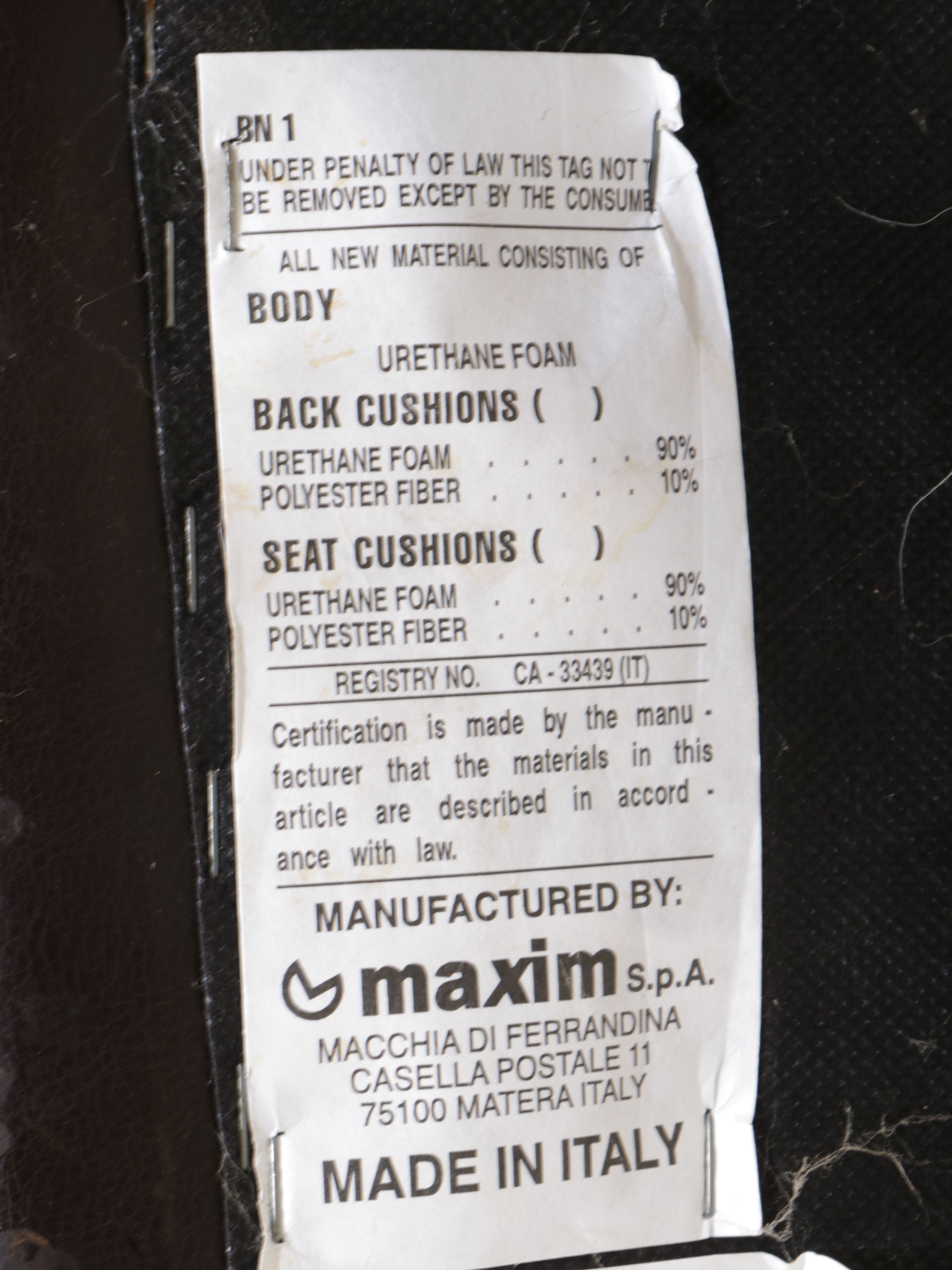 Maxim Italian Leather Upholstered Lounge Chair and Ottoman, Late 20th Century