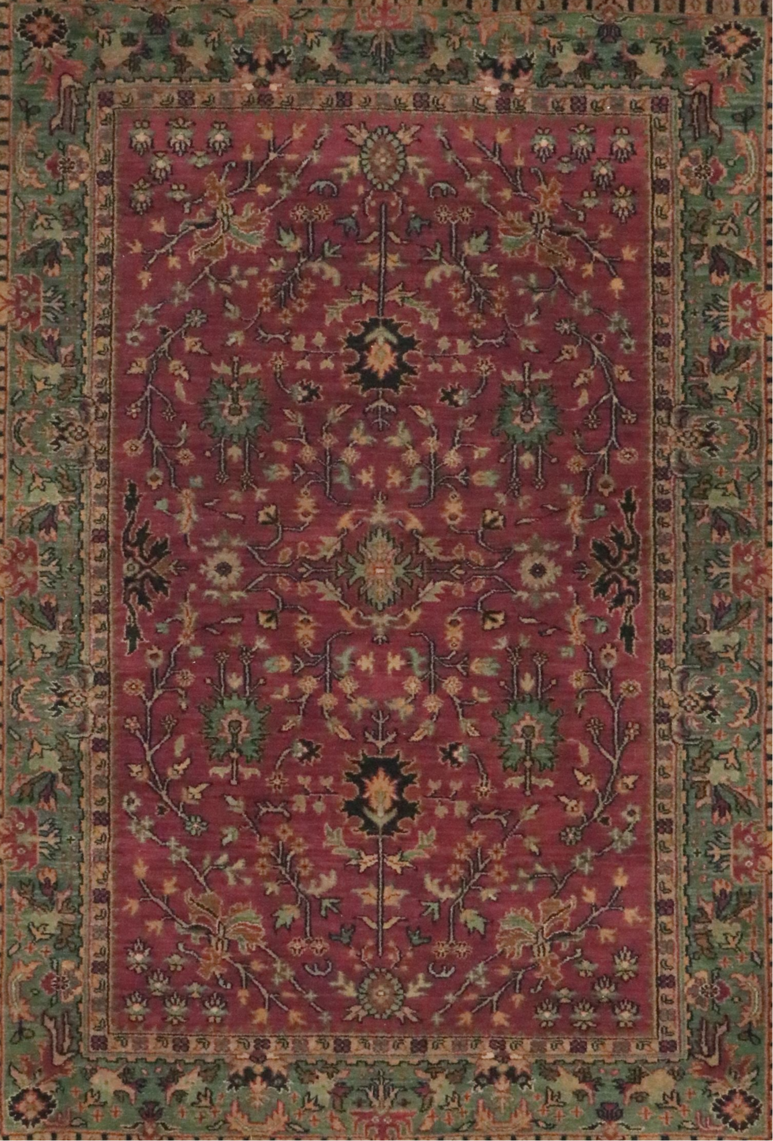 4'1 x 6'4 Hand-Knotted Indo-Persian Tabriz Area Rug