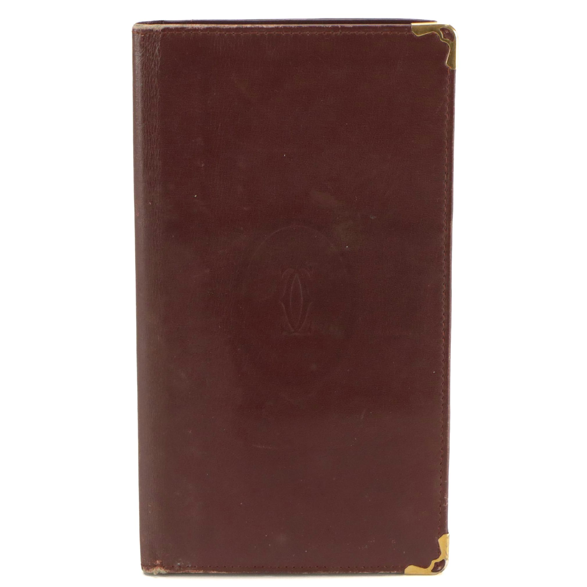 Cartier Must de Cartier Bifold Long Wallet in Burgundy Leather