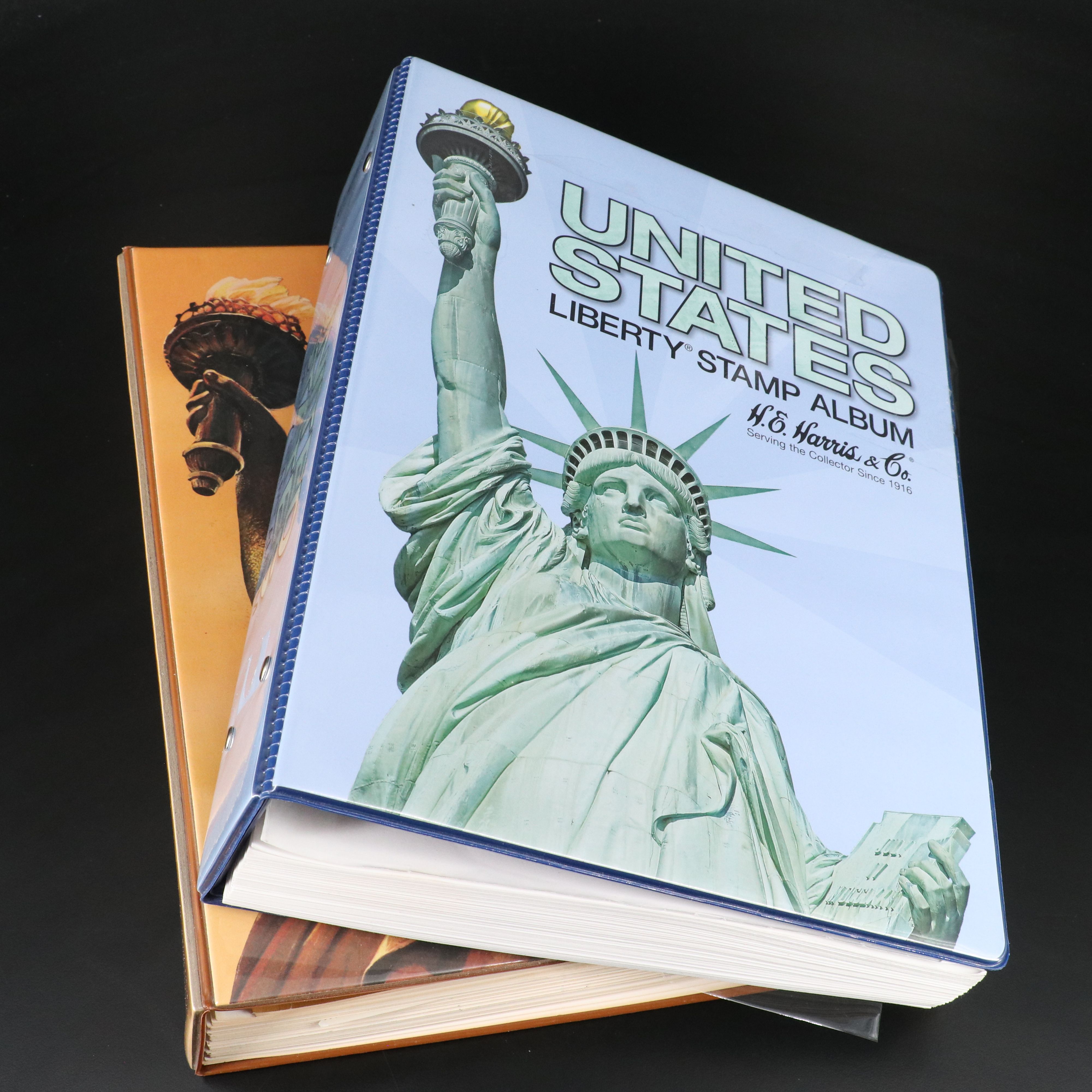 Two Large Harris Albums with United States Plate Blocks