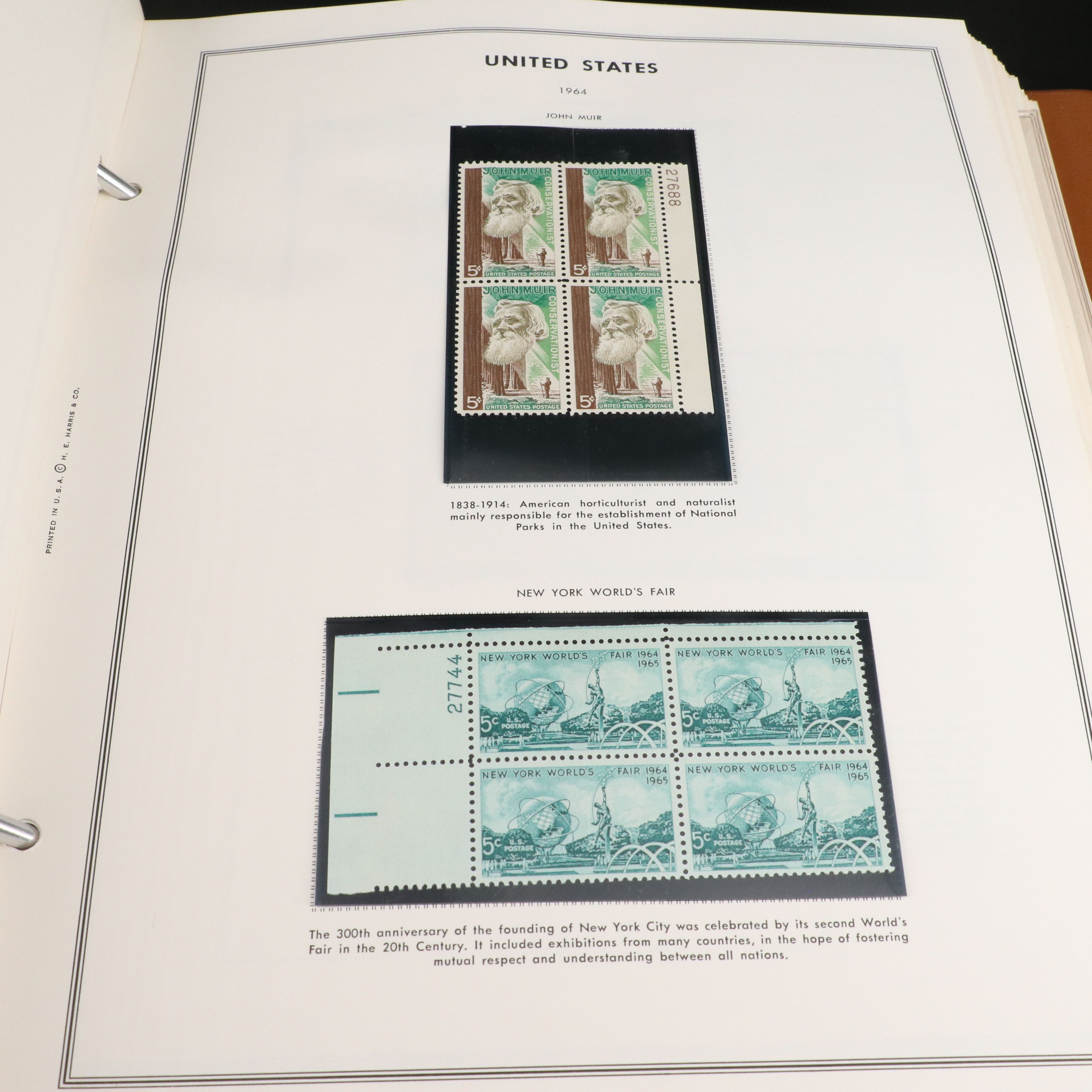 Two Large Harris Albums with United States Plate Blocks