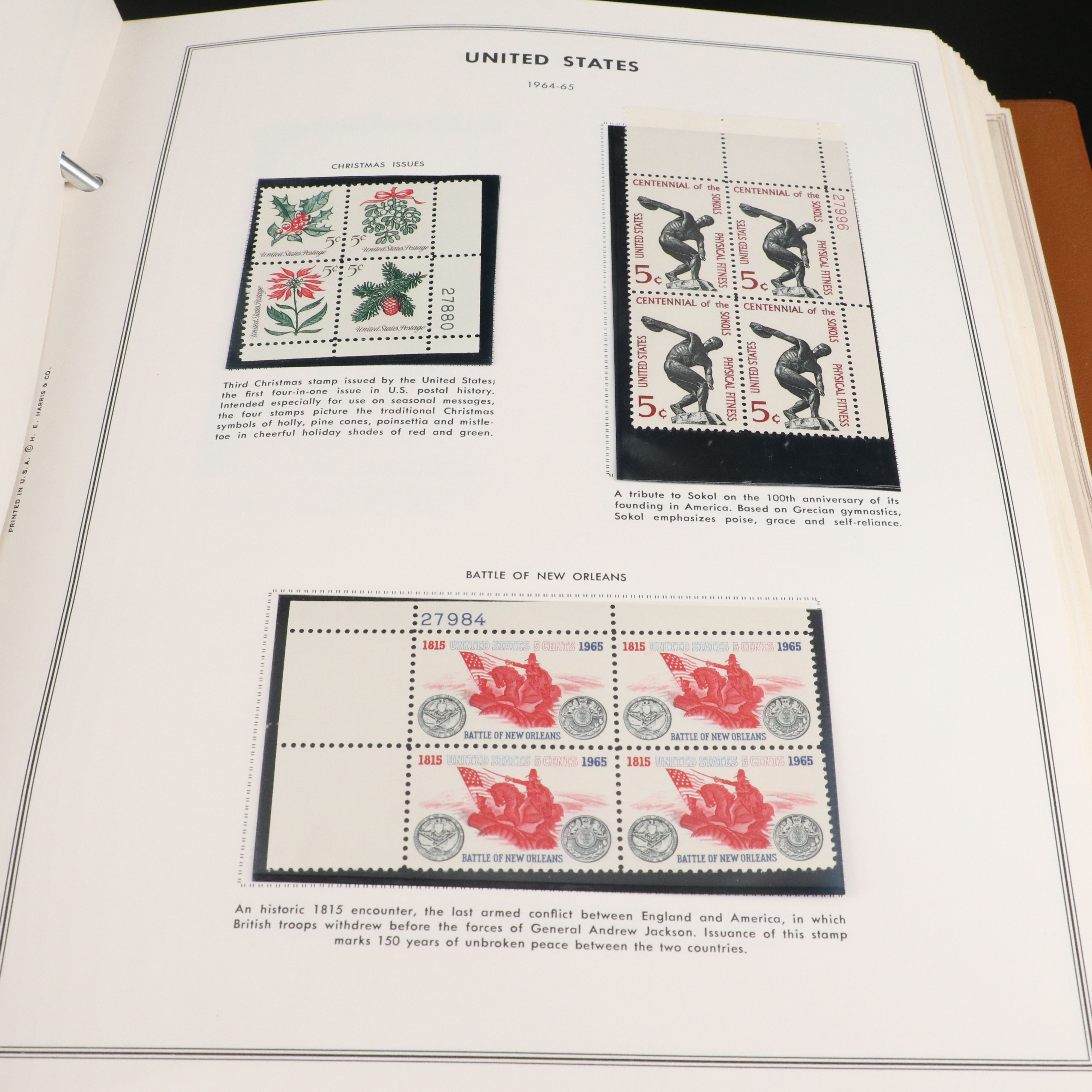 Two Large Harris Albums with United States Plate Blocks