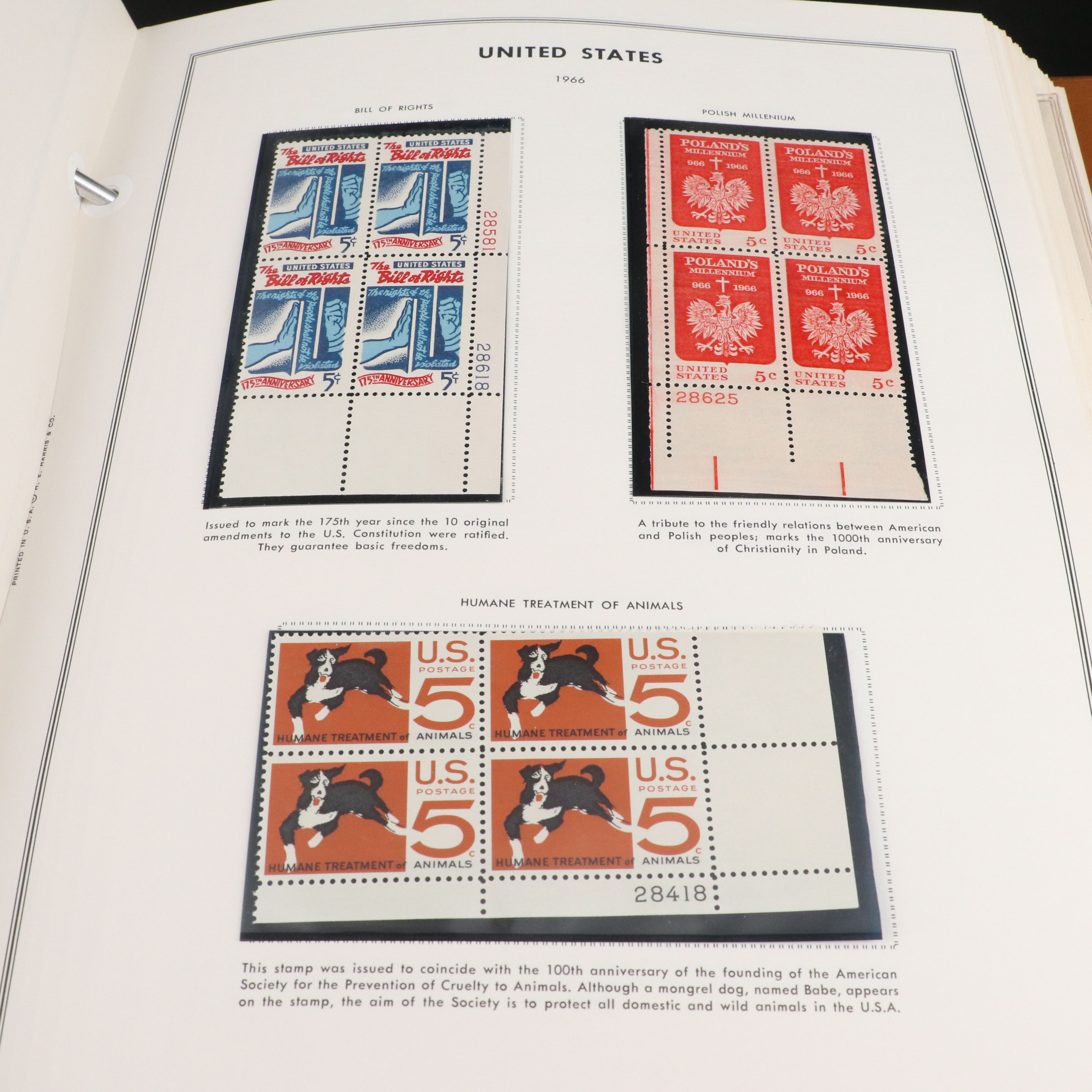 Two Large Harris Albums with United States Plate Blocks