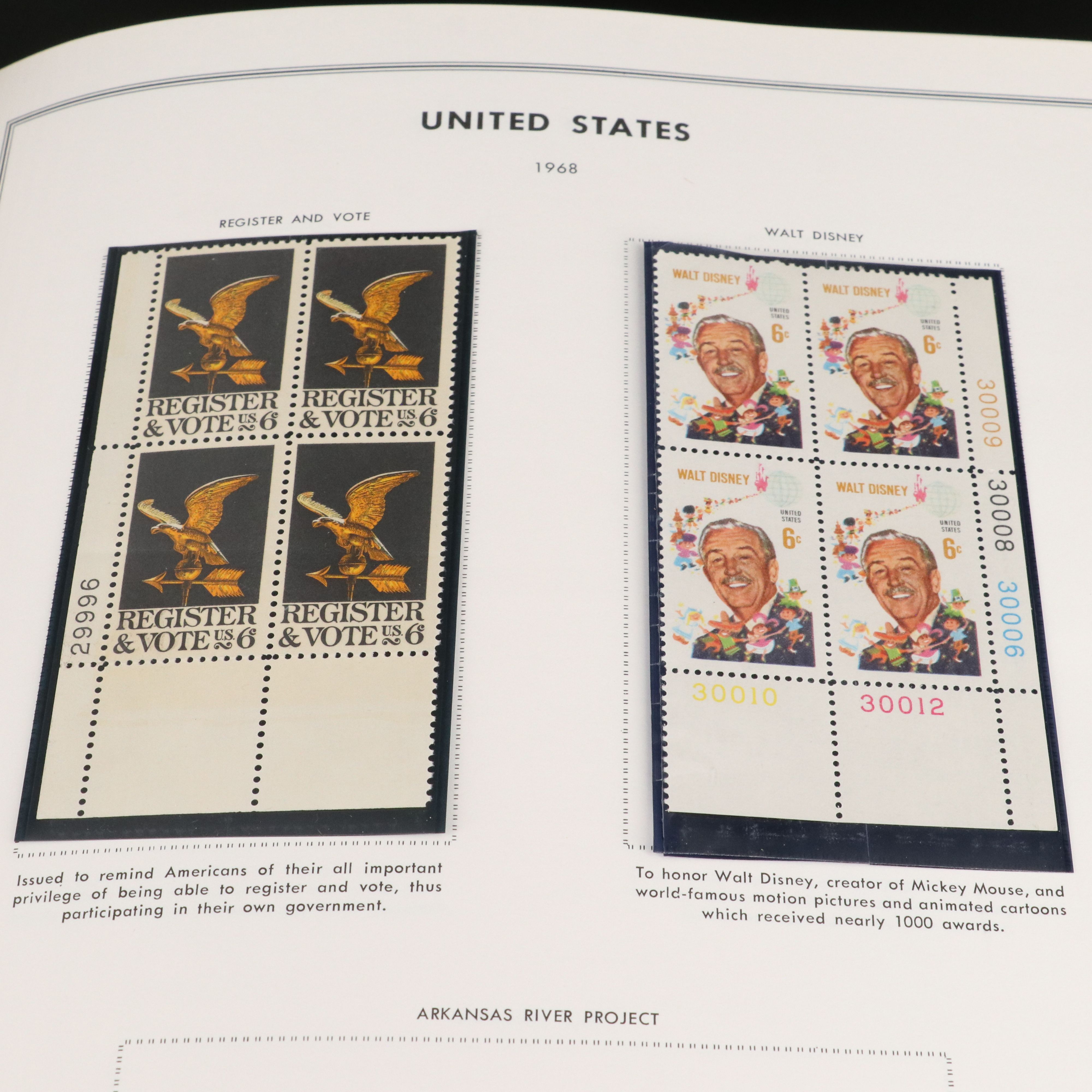 Two Large Harris Albums with United States Plate Blocks