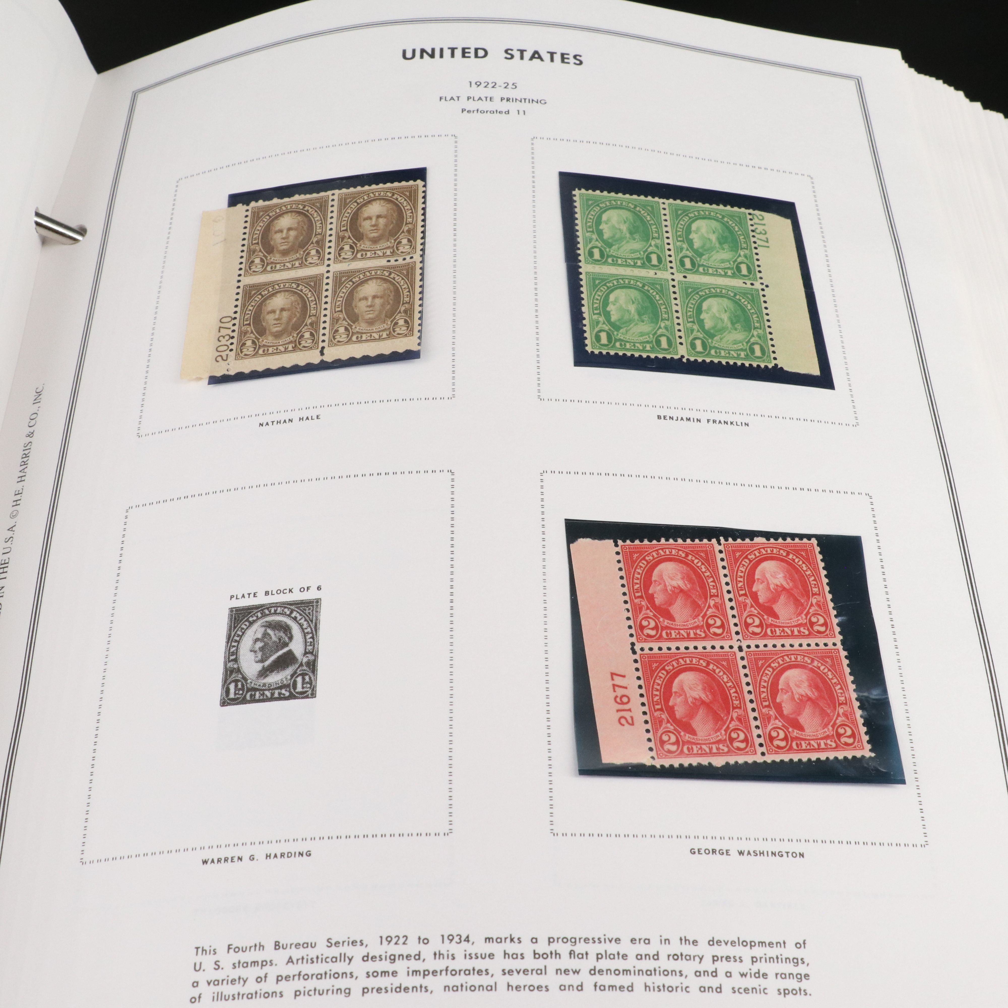 Two Large Harris Albums with United States Plate Blocks
