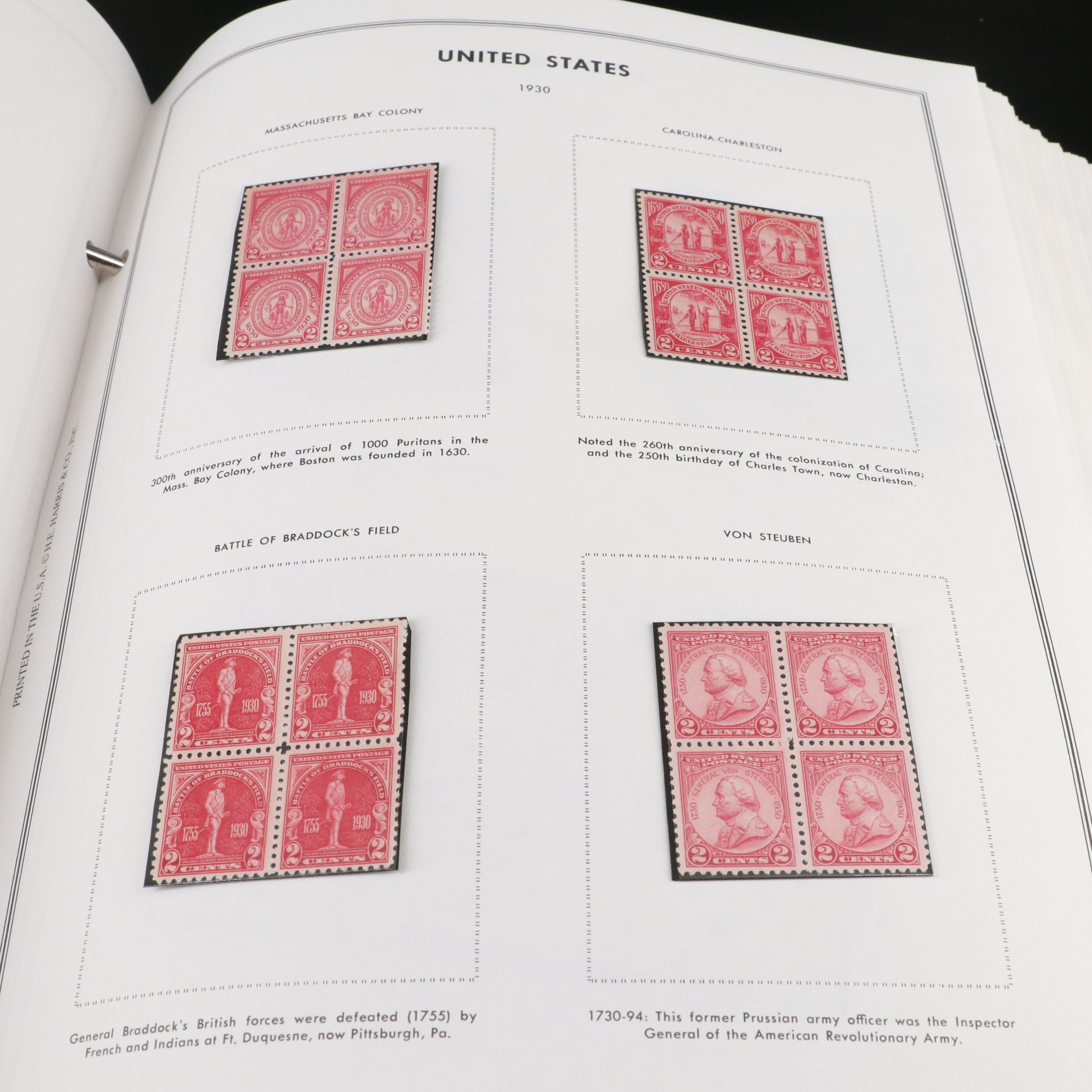 Two Large Harris Albums with United States Plate Blocks